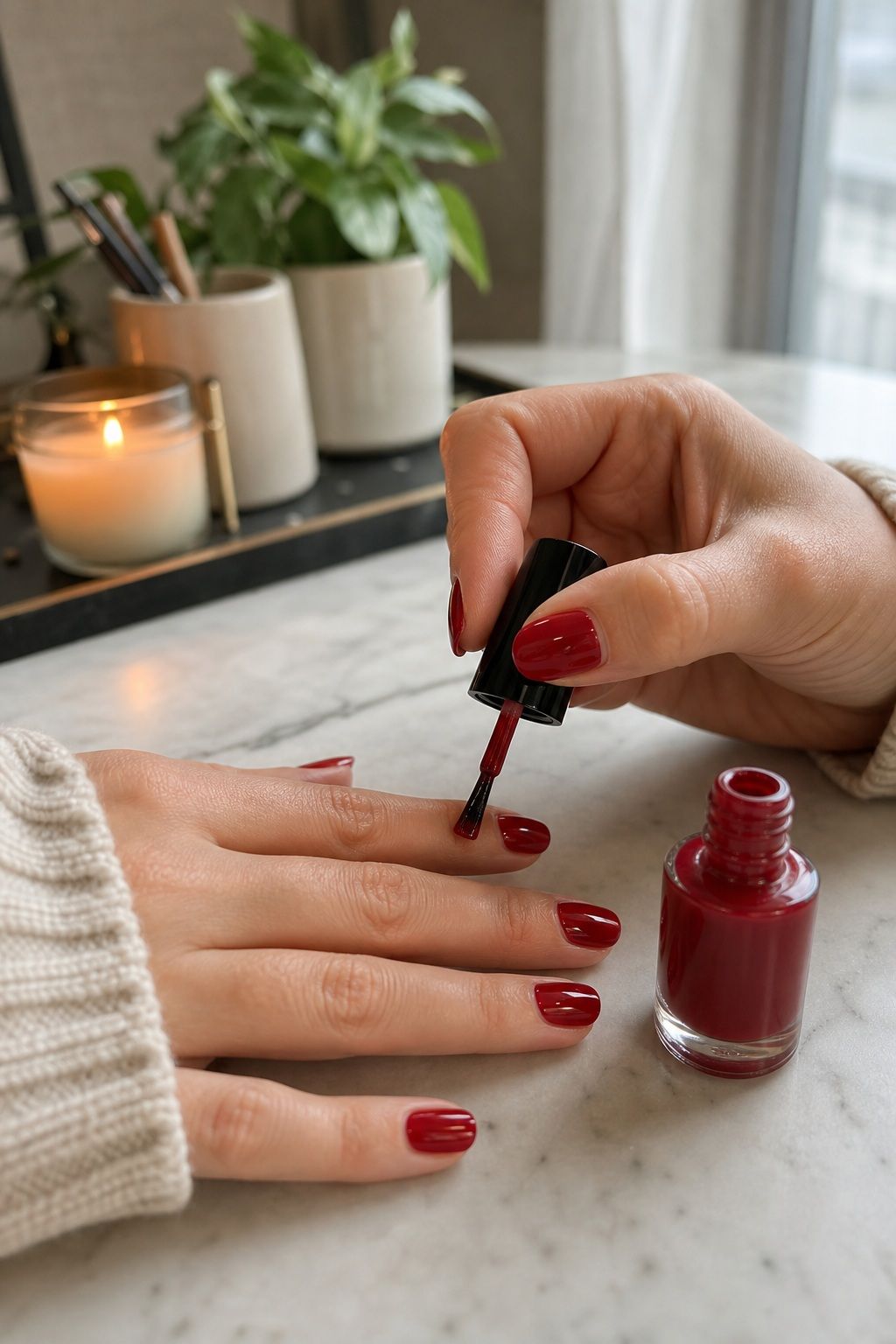 Use Thin Even Coats small apartment idea for Top 16 Trendy Christmas Nail Ideas for the Holidays.