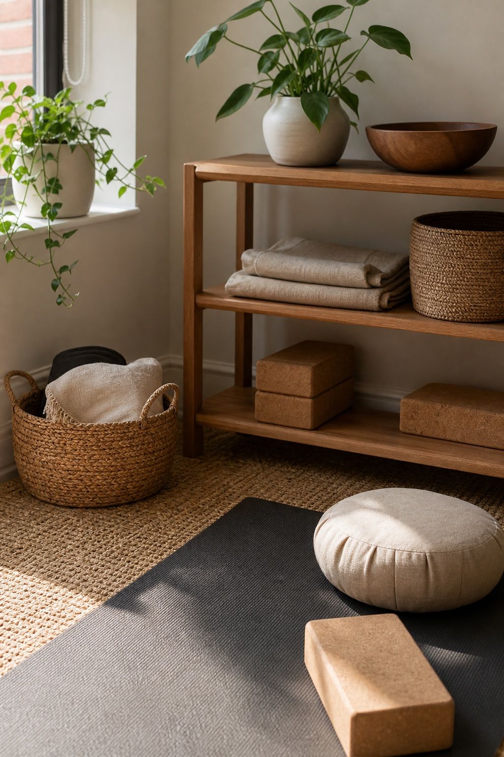 Choose Natural Materials Throughout small apartment idea for Top 16 Zen Yoga Room Home Decor Ideas for Small Apartments.