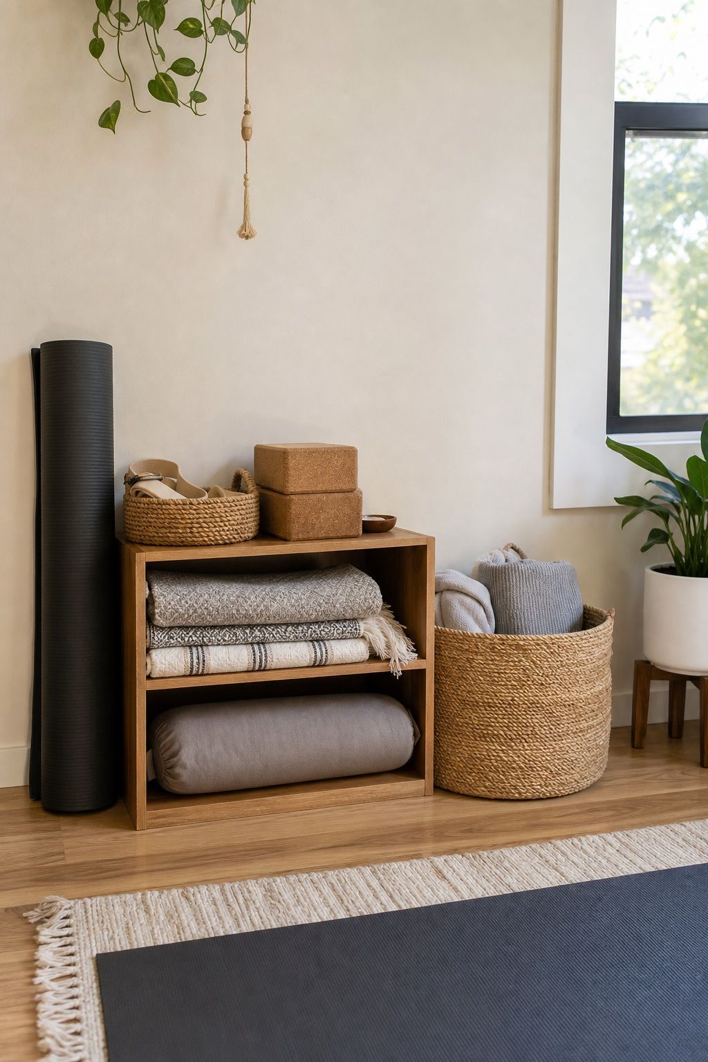 Build a Real Storage Plan for Props small apartment idea for Top 16 Zen Yoga Room Home Decor Ideas for Small Apartments.