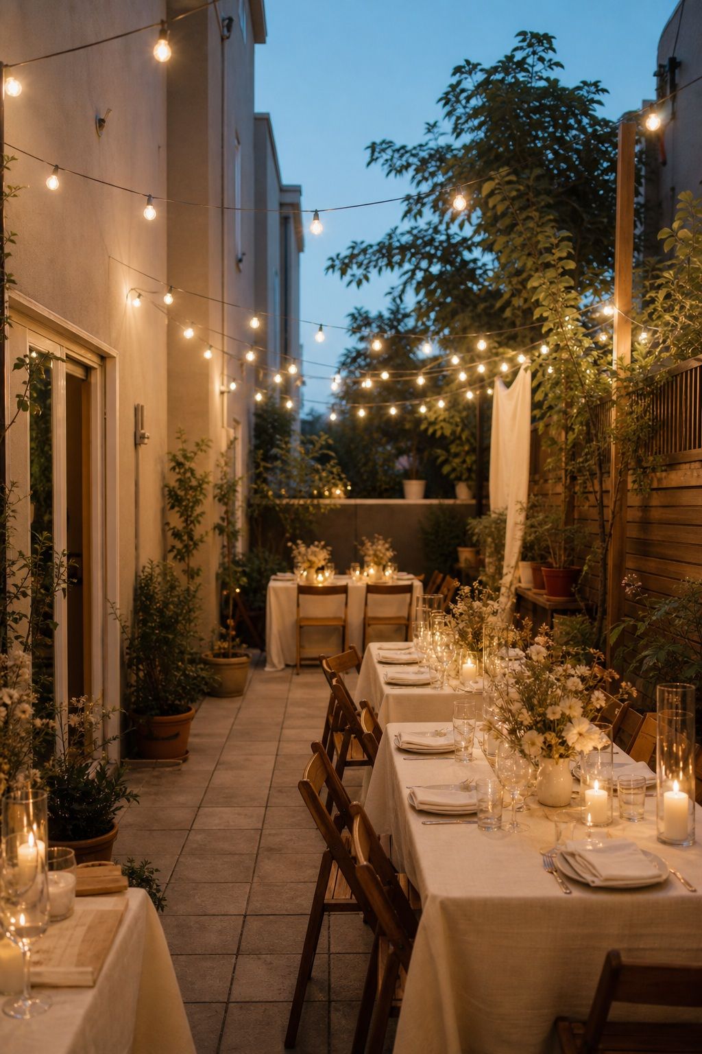 Hang Bistro String Lights Across the Reception small apartment idea for Top 18 Summer Wedding Vibe Ideas to Capture That Effortless Sunlit Feel.