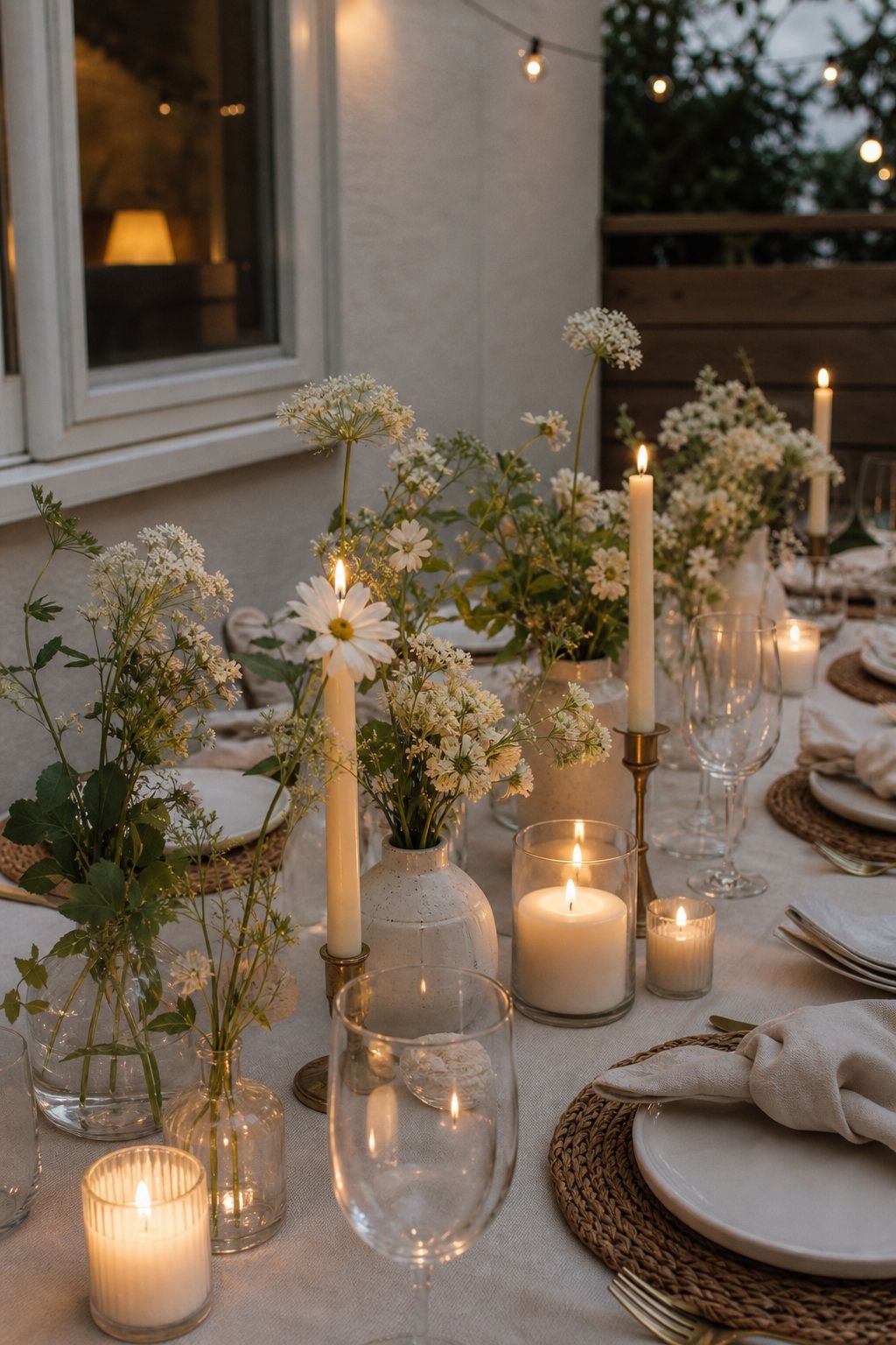 Light Centerpieces With Real or LED Candles small apartment idea for Top 18 Summer Wedding Vibe Ideas to Capture That Effortless Sunlit Feel.