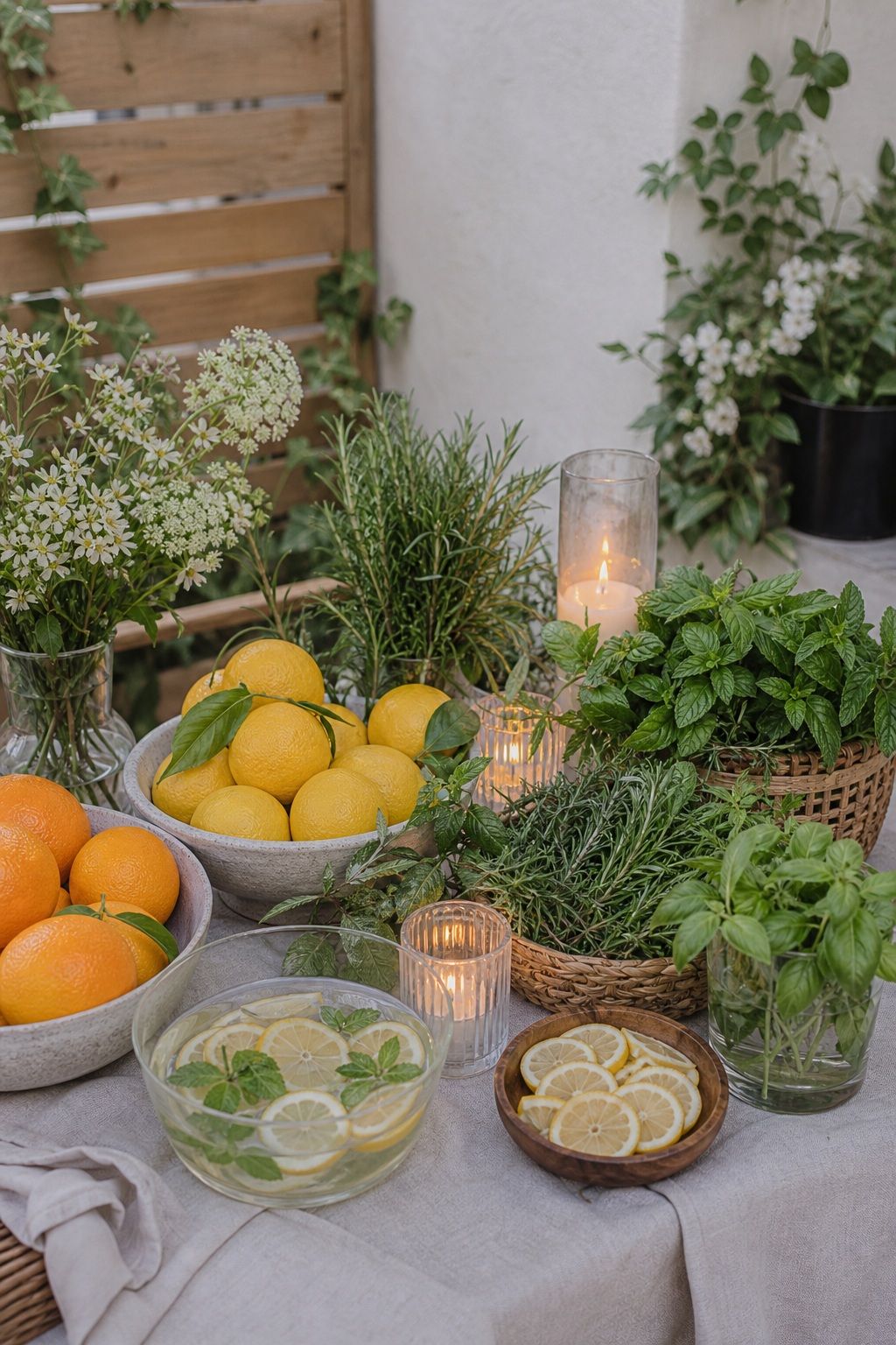 Layer Citrus and Herb Scent Through the Venue small apartment idea for Top 18 Summer Wedding Vibe Ideas to Capture That Effortless Sunlit Feel.
