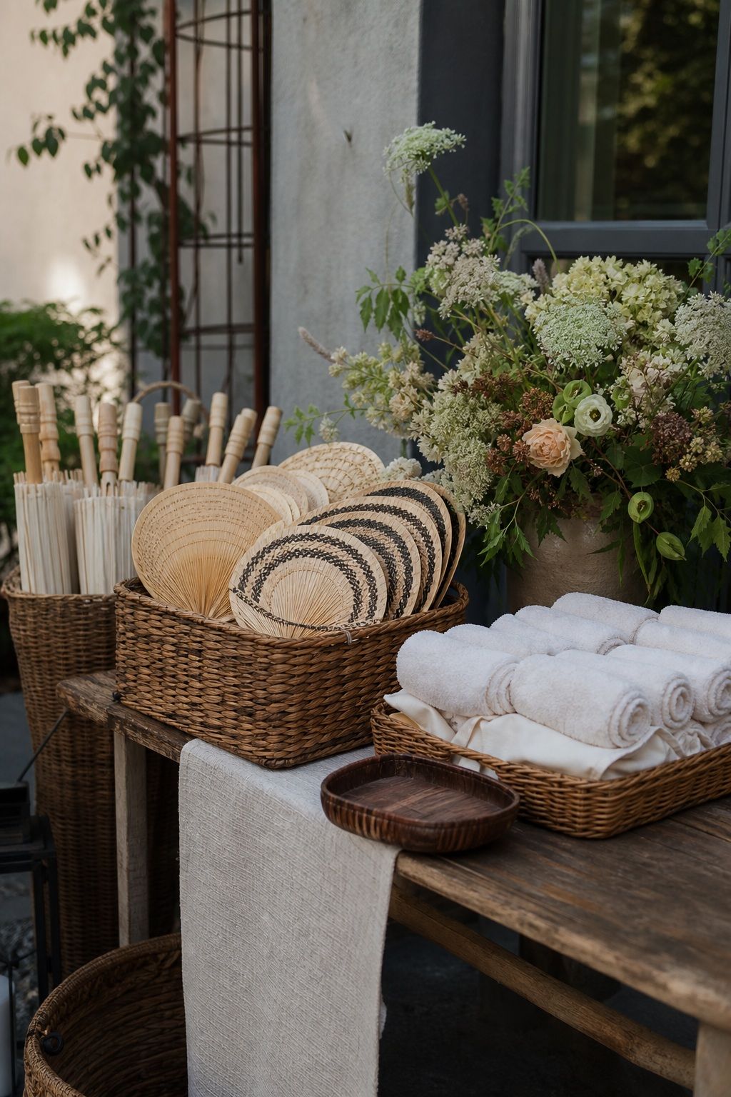 Hand Out Fans, Parasols, or Cold Towels small apartment idea for Top 18 Summer Wedding Vibe Ideas to Capture That Effortless Sunlit Feel.