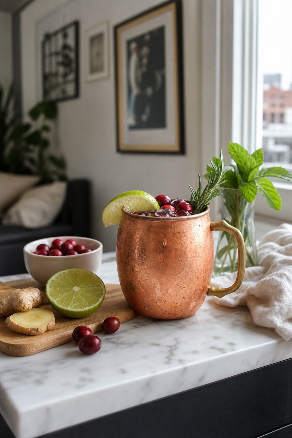 Cranberry Moscow Mule small apartment idea for Top 17 Friendsgiving Drink Ideas Your Guests Will Love.