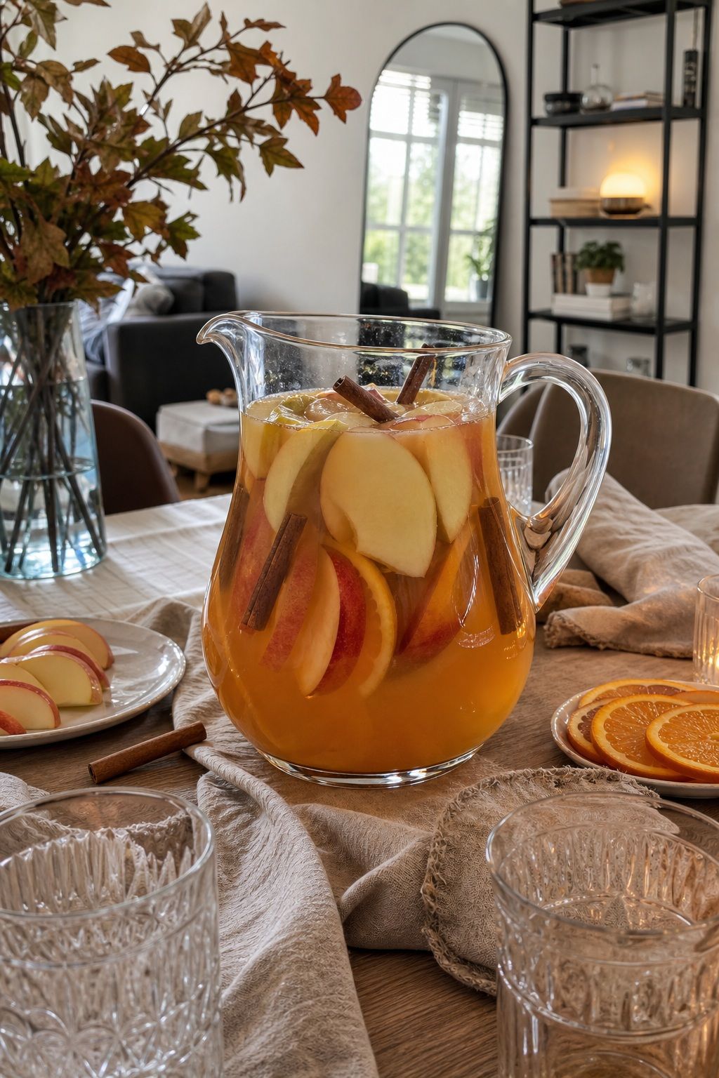 Make-Ahead Apple Cider Sangria small apartment idea for Top 17 Friendsgiving Drink Ideas Your Guests Will Love.