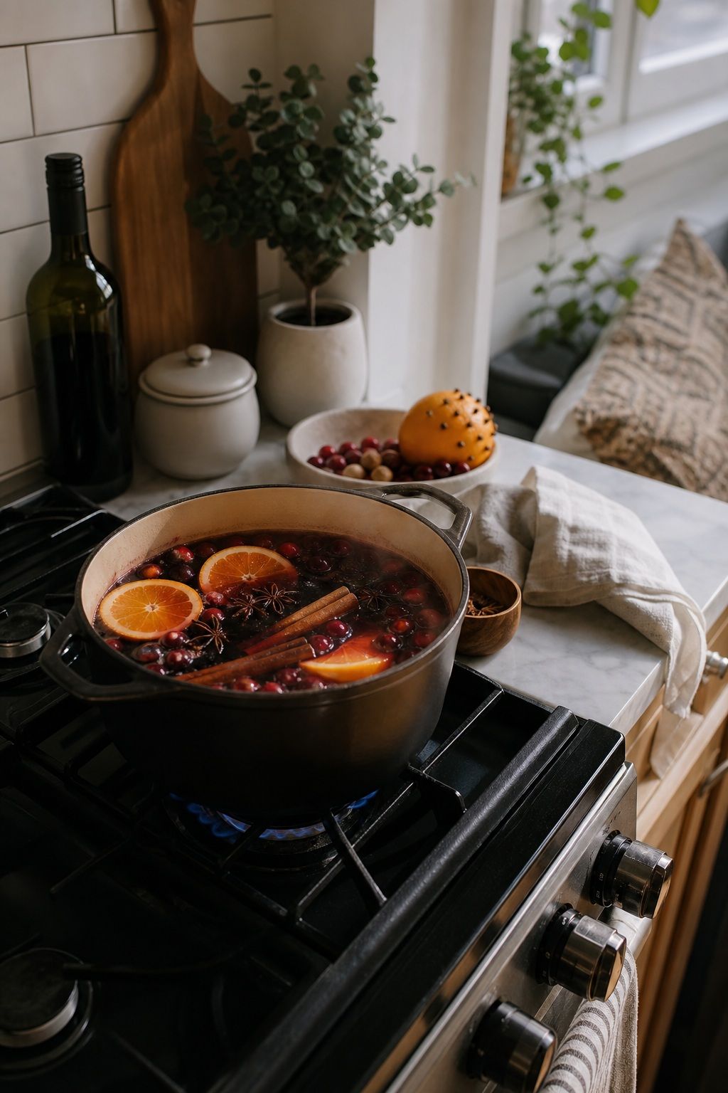 A Warm Spiced Wine or Cider Pot small apartment idea for Top 17 Friendsgiving Drink Ideas Your Guests Will Love.