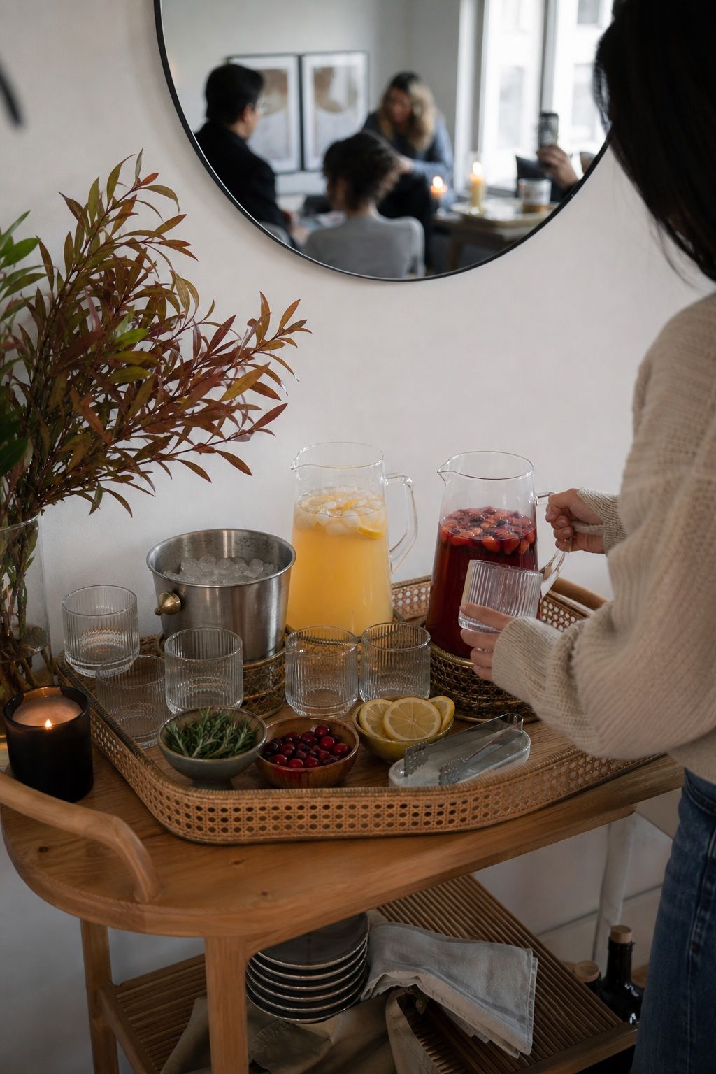 Make Everything Self-Serve small apartment idea for Top 17 Friendsgiving Drink Ideas Your Guests Will Love.