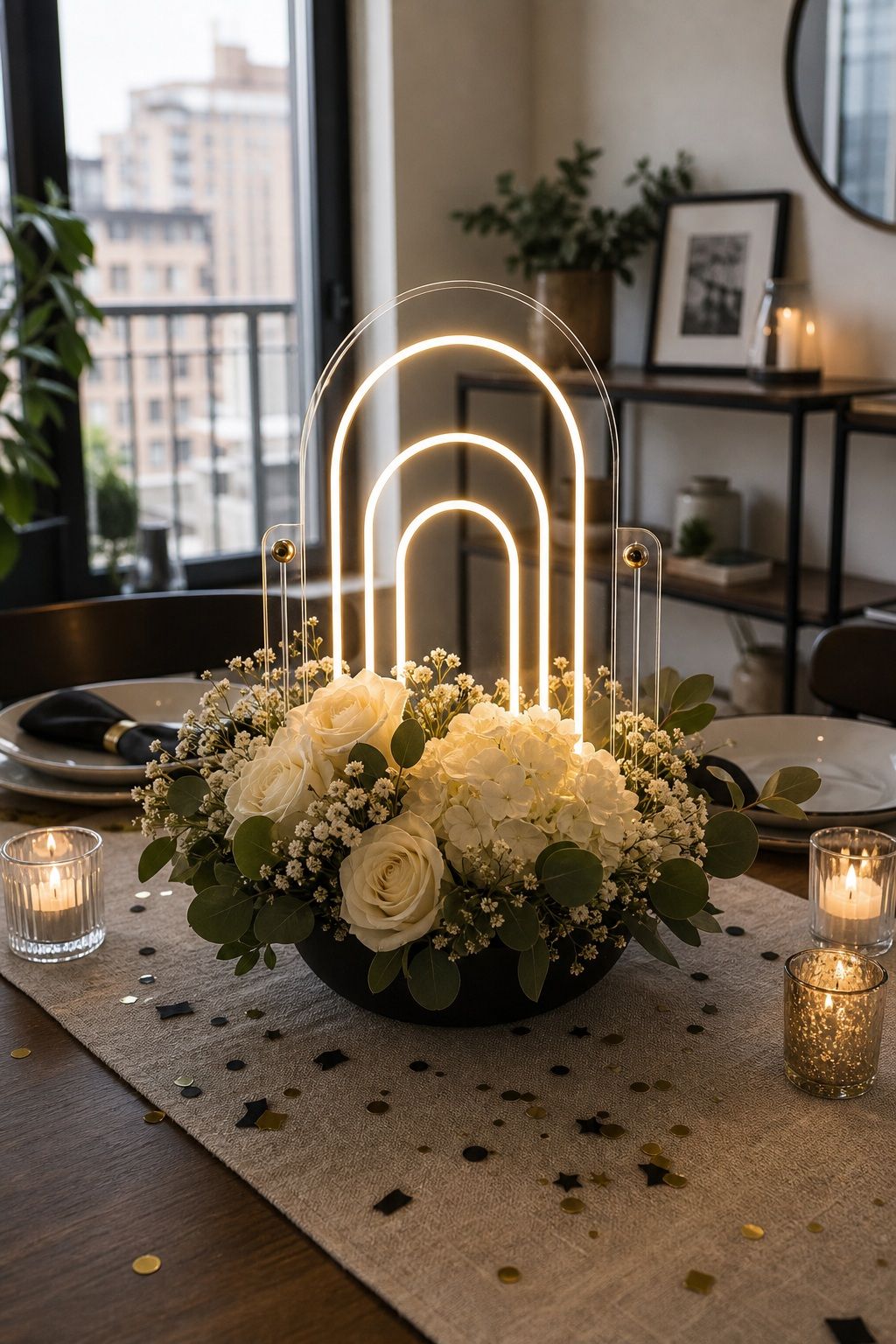 Neon Sign Centerpiece for Modern Celebrations small apartment idea for Top 20 Creative Graduation Centerpieces to Elevate Your Celebration.