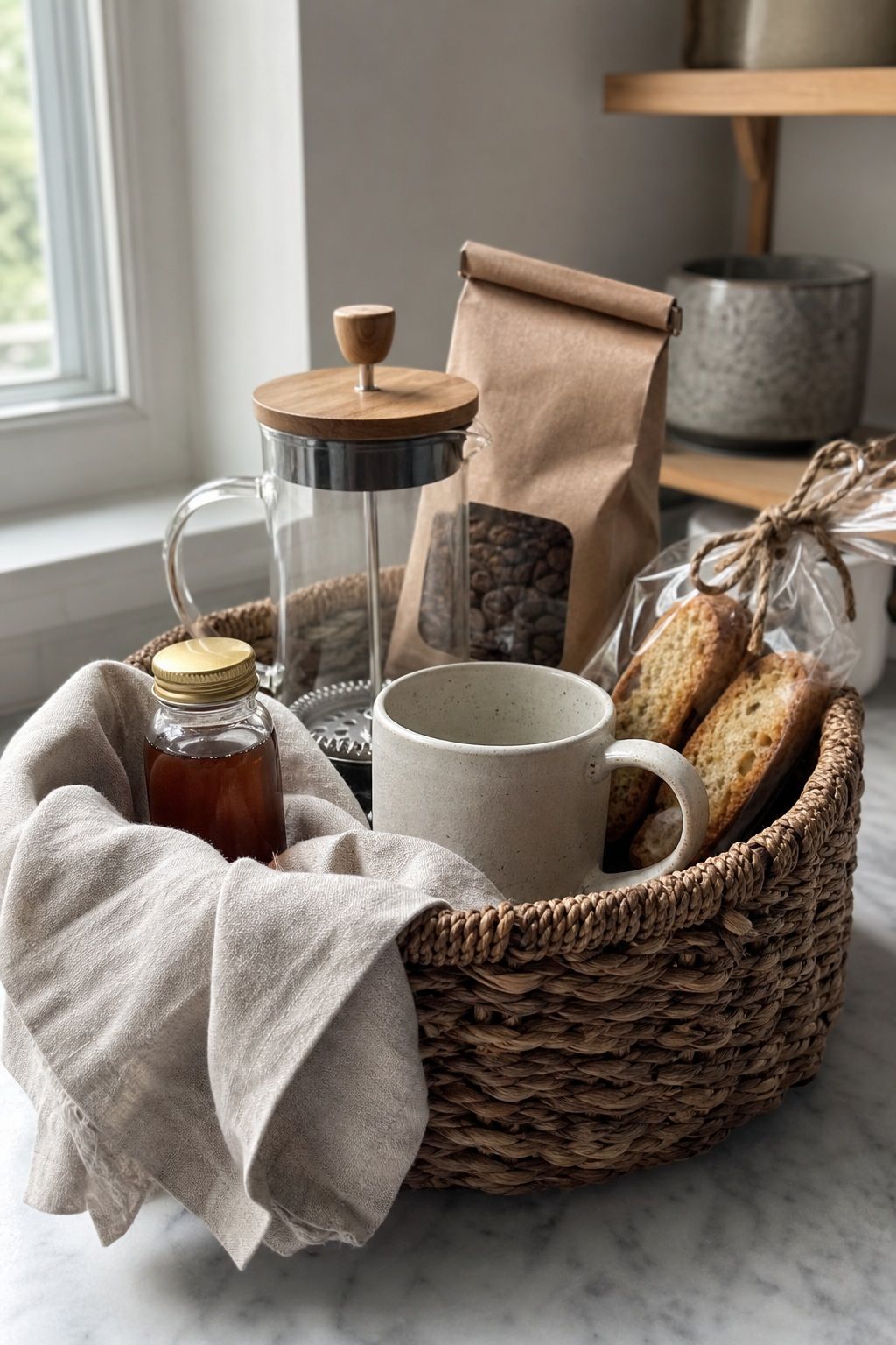 Morning Coffee Lover Basket small apartment idea for Top 20 Mother's Day Gift Basket Ideas She Will Actually Use and Love.