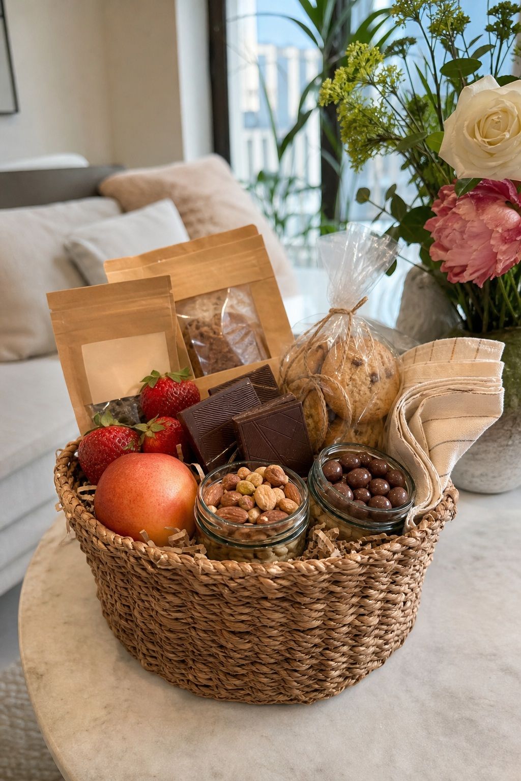 Snack and Treats Basket small apartment idea for Top 20 Mother's Day Gift Basket Ideas She Will Actually Use and Love.