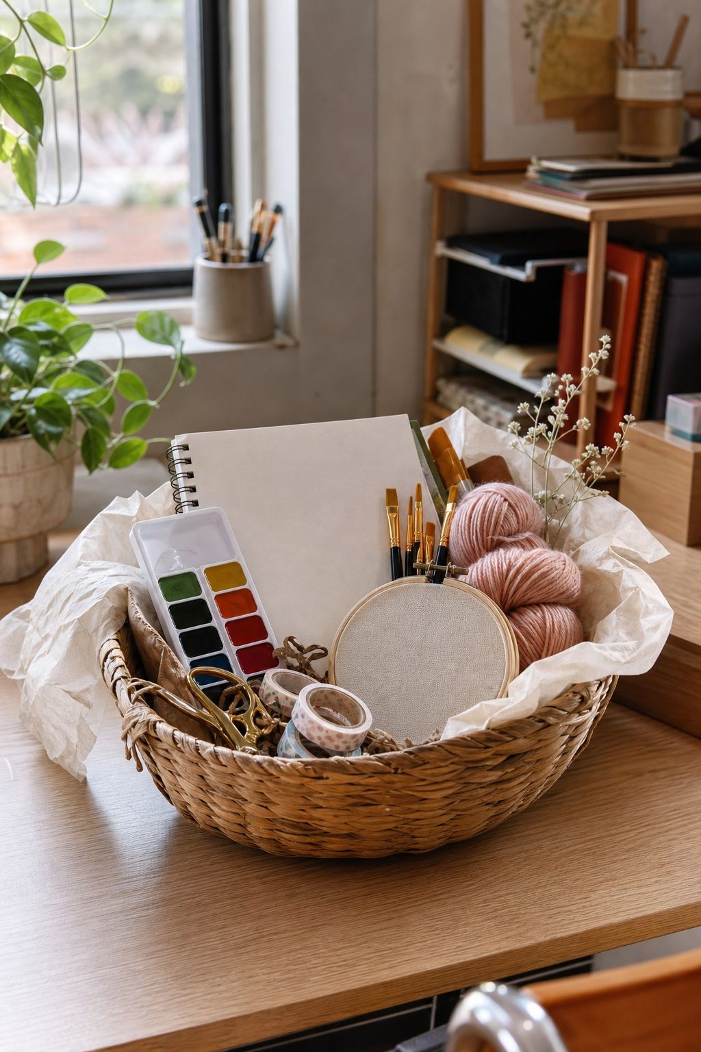 Craft and Creative Basket small apartment idea for Top 20 Mother's Day Gift Basket Ideas She Will Actually Use and Love.