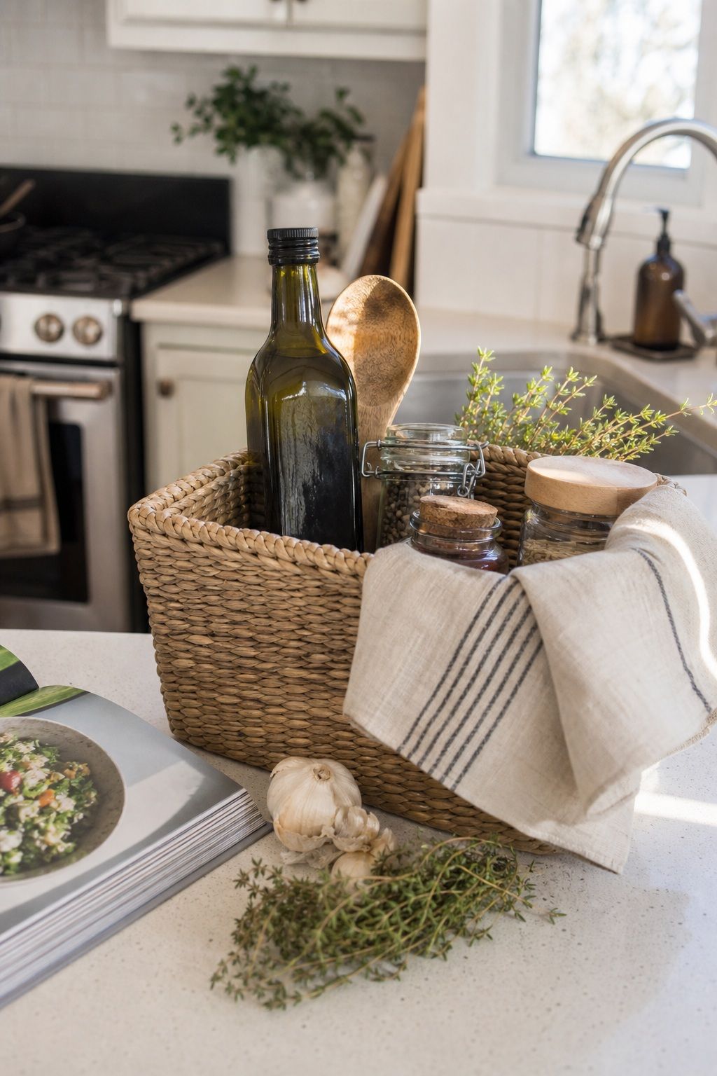 Cooking and Kitchen Basket small apartment idea for Top 20 Mother's Day Gift Basket Ideas She Will Actually Use and Love.