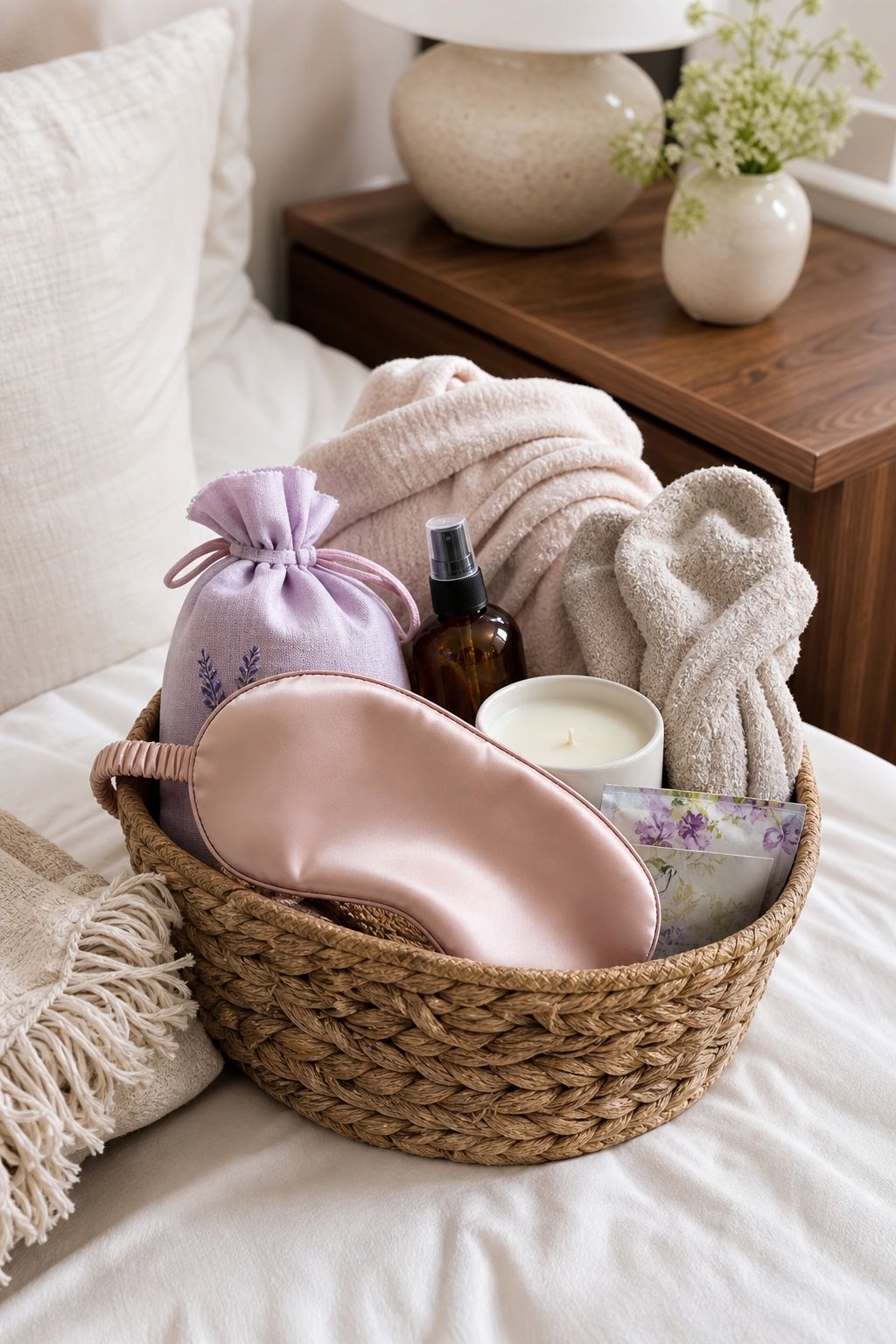 Relaxation and Sleep Basket small apartment idea for Top 20 Mother's Day Gift Basket Ideas She Will Actually Use and Love.