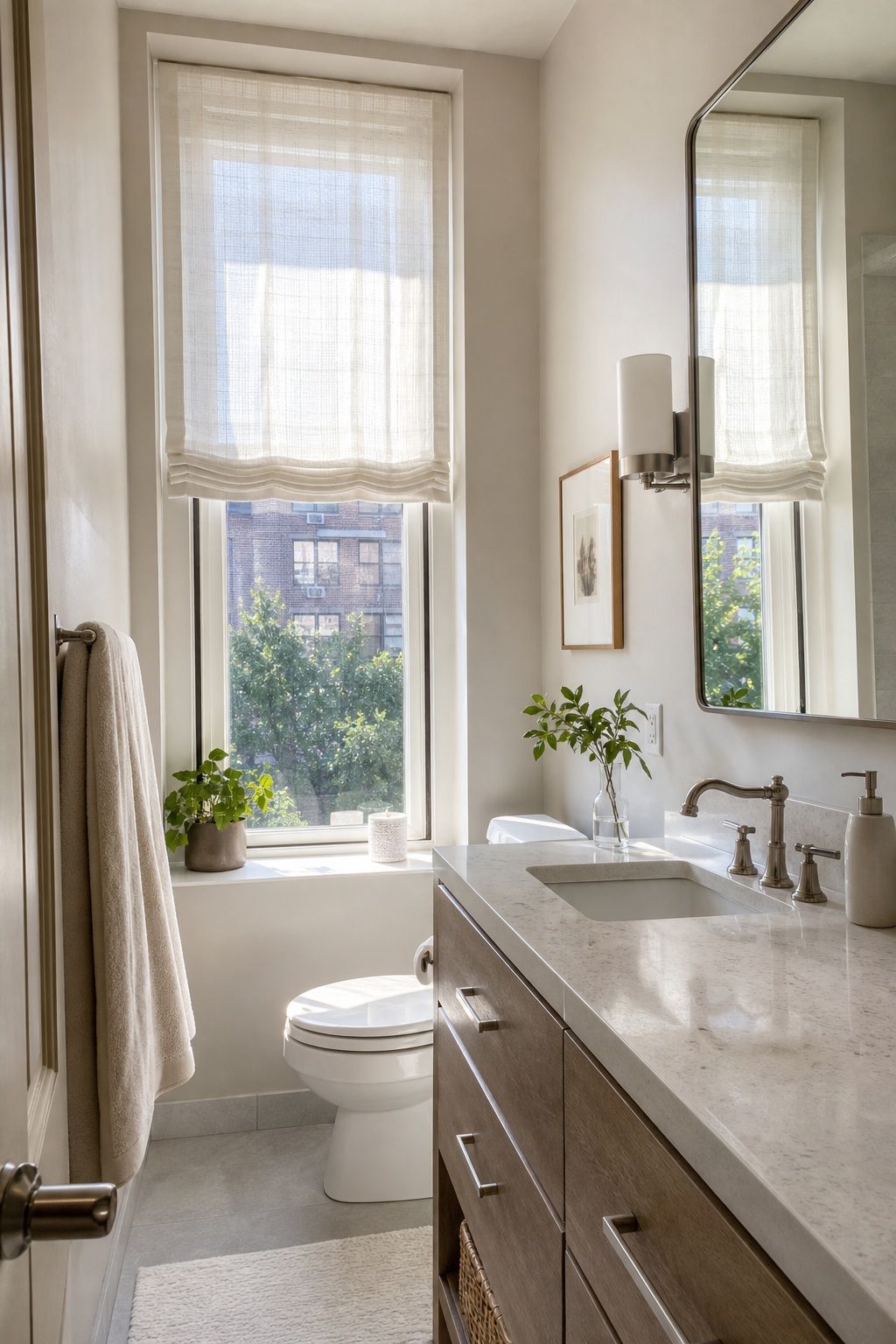 Maximize Any Natural Light You Have small apartment idea for Top 16 Small Apartment Bathroom Ideas That Maximize Every Inch.