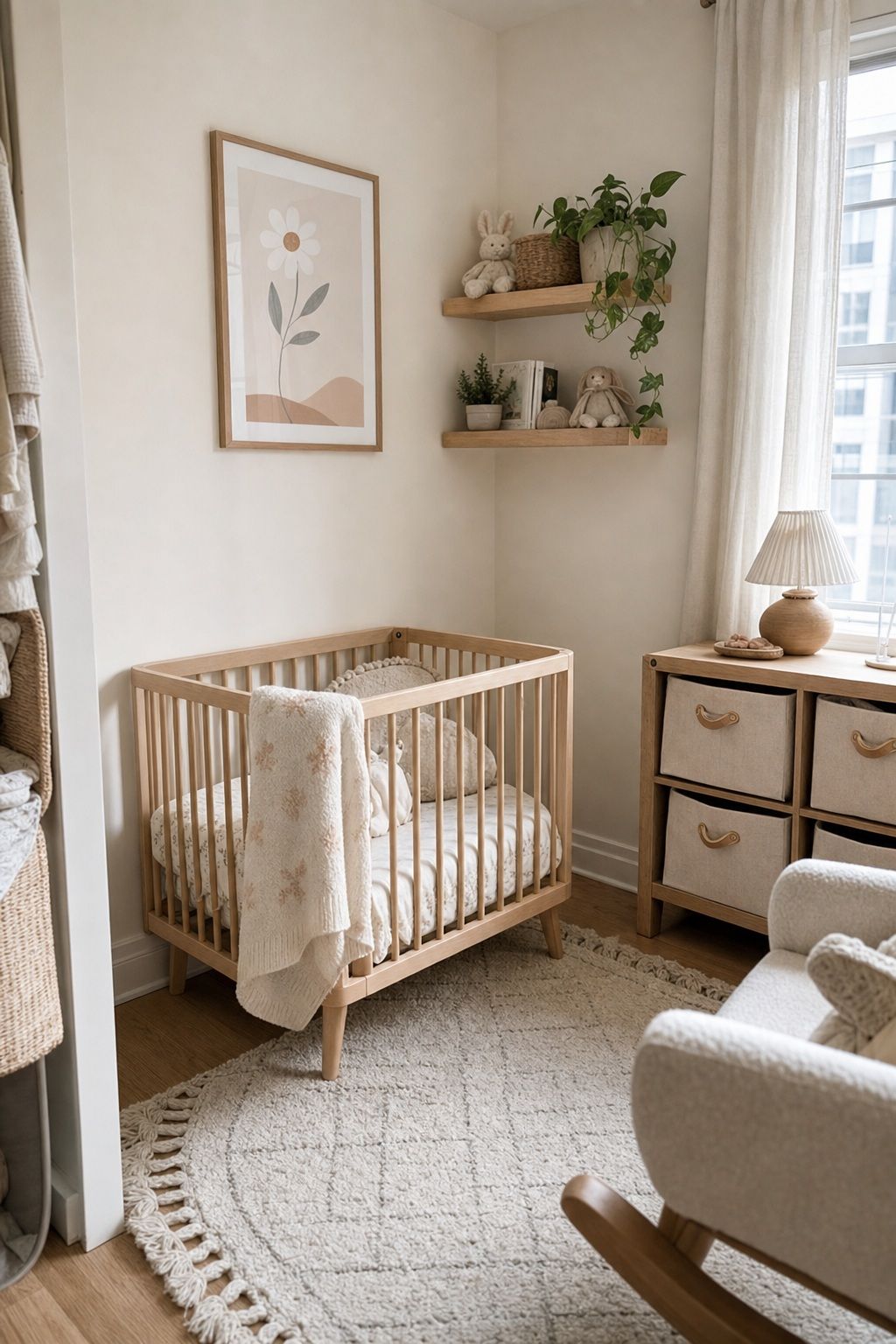 Mini Crib small apartment idea for Top 16 Small Apartment Nursery Ideas That Maximize Tiny Spaces.