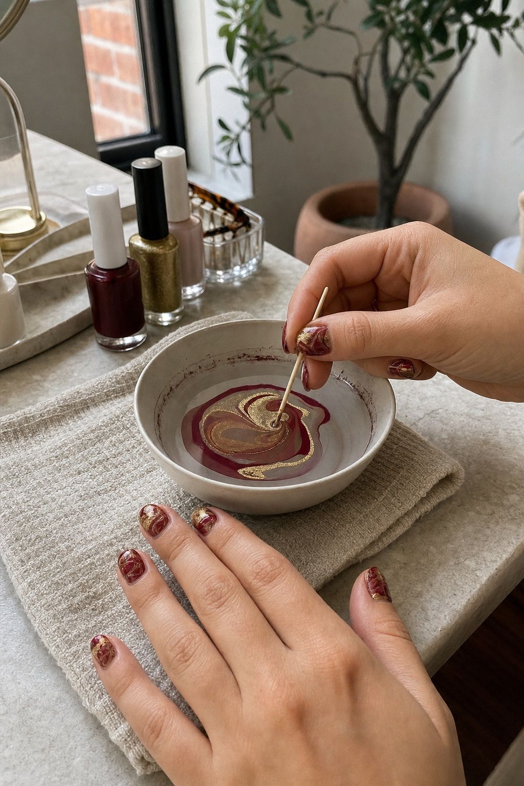 At Home Marbling Technique Step by Step small apartment idea for Top 20 Thanksgiving Nails Ideas to Try This Season for Festive Fingertips.