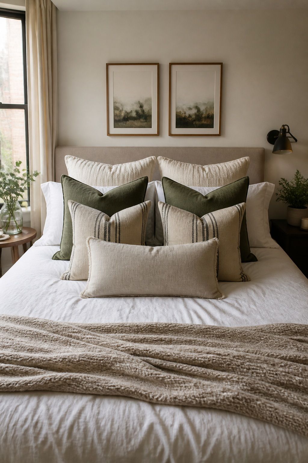 Use Symmetry as the Safe Default small apartment idea for Top 18 Bed Throw Pillow Ideas That Will Transform Your Bedroom.
