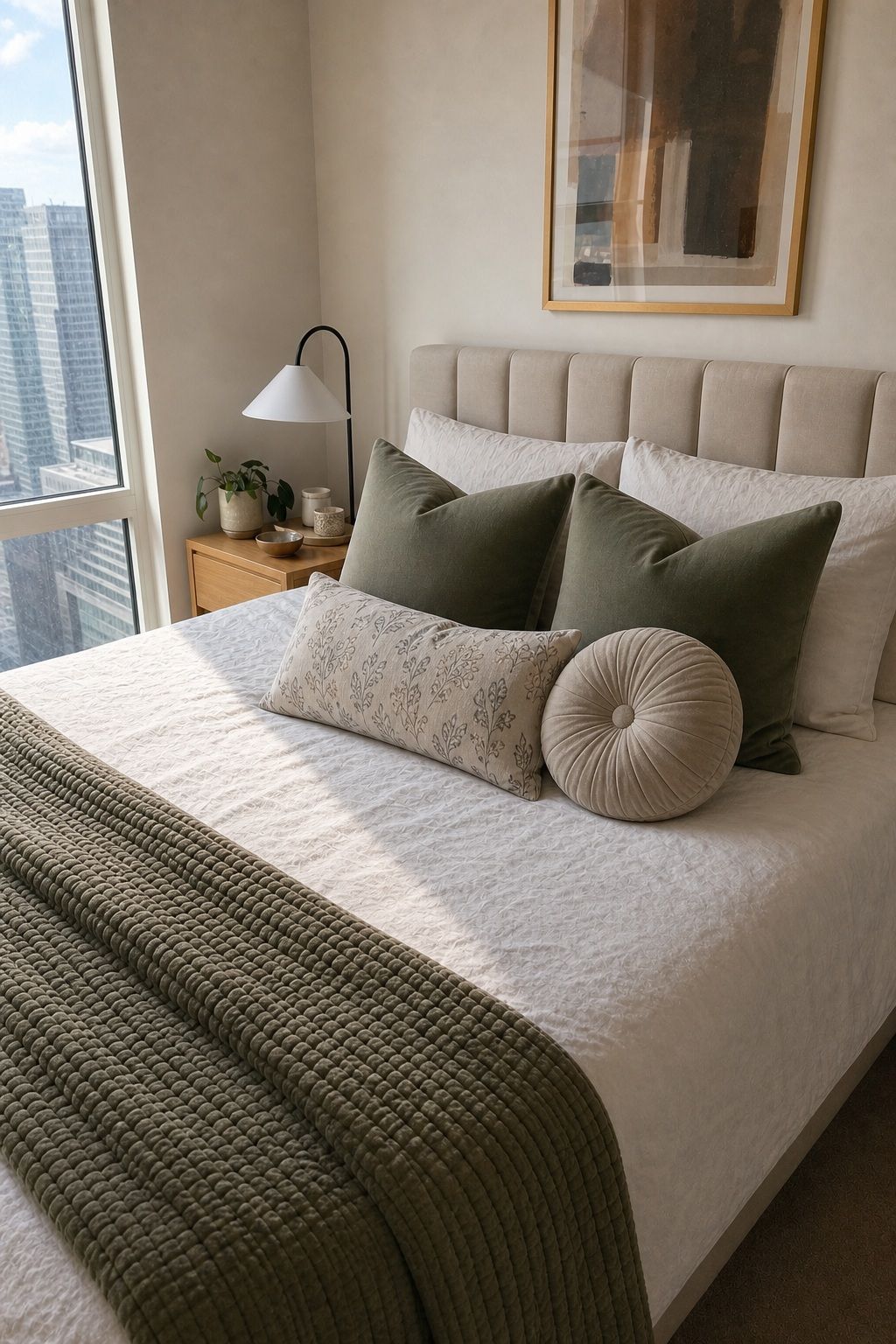Mix Square, Rectangular, and Round small apartment idea for Top 18 Bed Throw Pillow Ideas That Will Transform Your Bedroom.