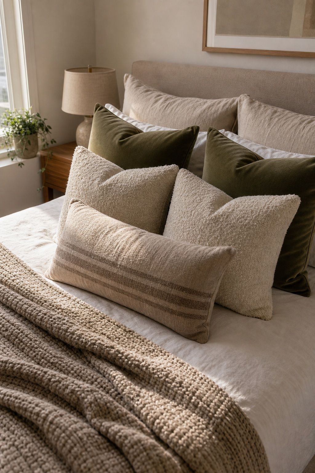Layer Texture, Not Just Color small apartment idea for Top 18 Bed Throw Pillow Ideas That Will Transform Your Bedroom.