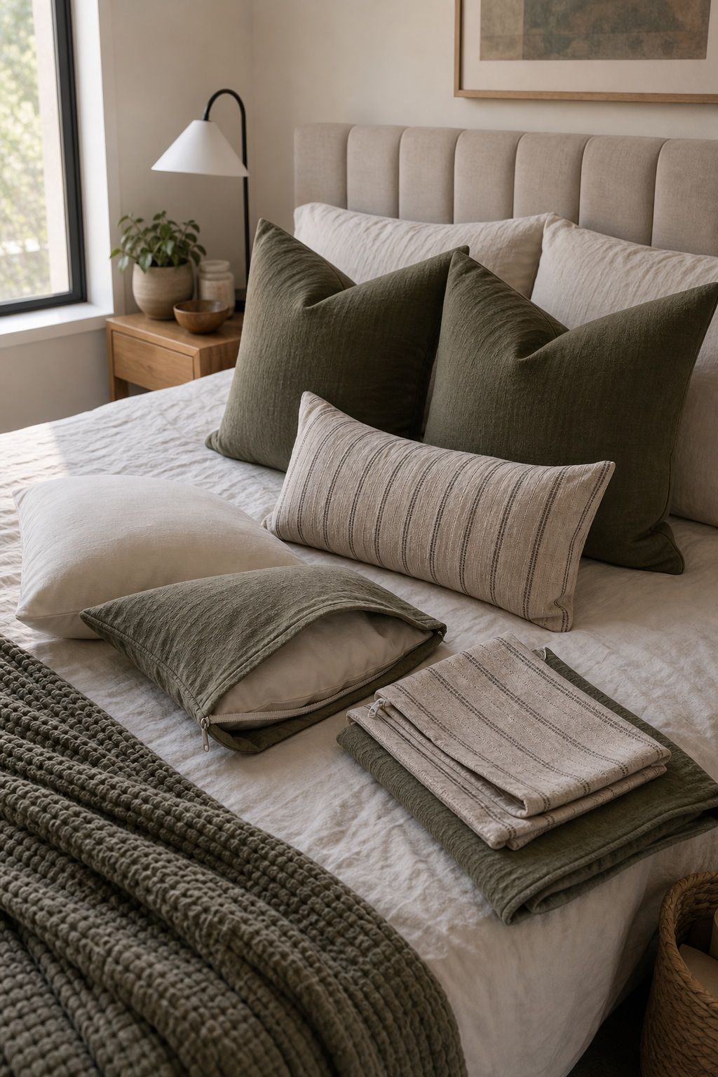 Swap Covers, Not Whole Pillows small apartment idea for Top 18 Bed Throw Pillow Ideas That Will Transform Your Bedroom.