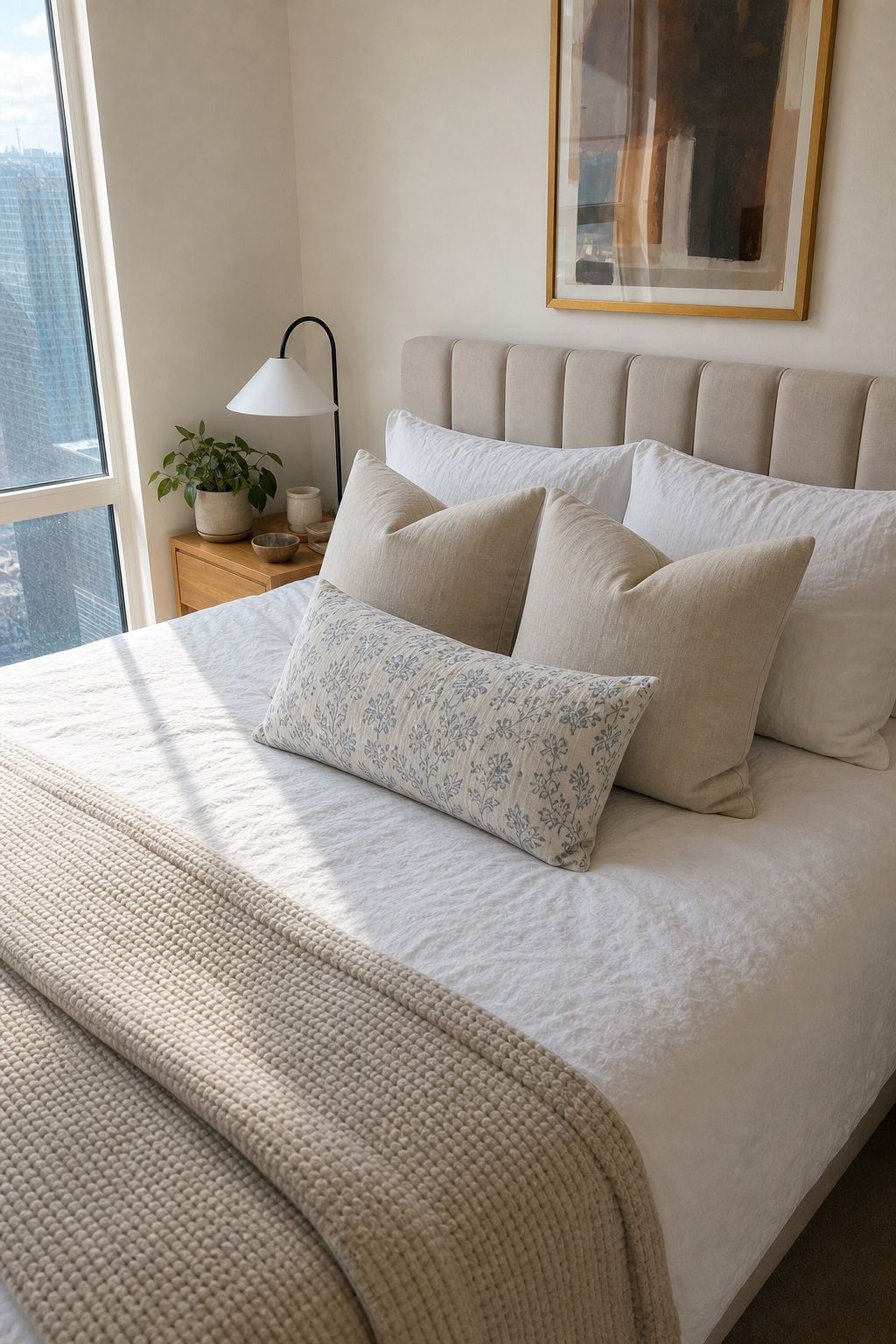 Keep a Lighter Set for Summer small apartment idea for Top 18 Bed Throw Pillow Ideas That Will Transform Your Bedroom.