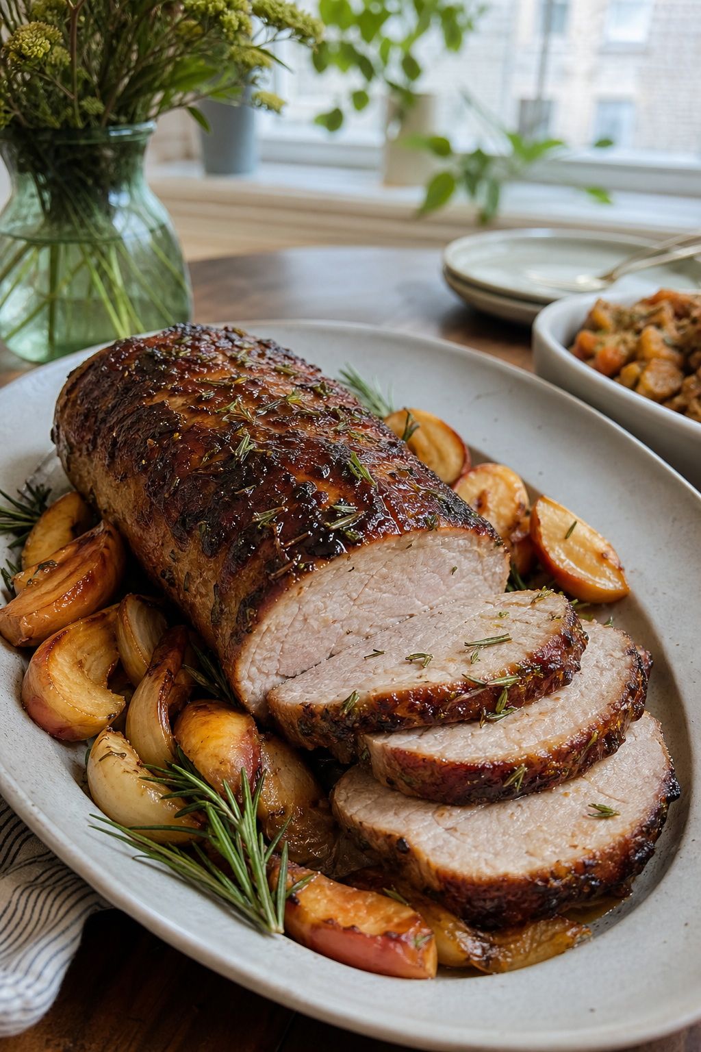 A Honey-Glazed or Maple-Roasted Pork Loin small apartment idea for Top 18 Friendsgiving Dishes to Impress Your Guests.