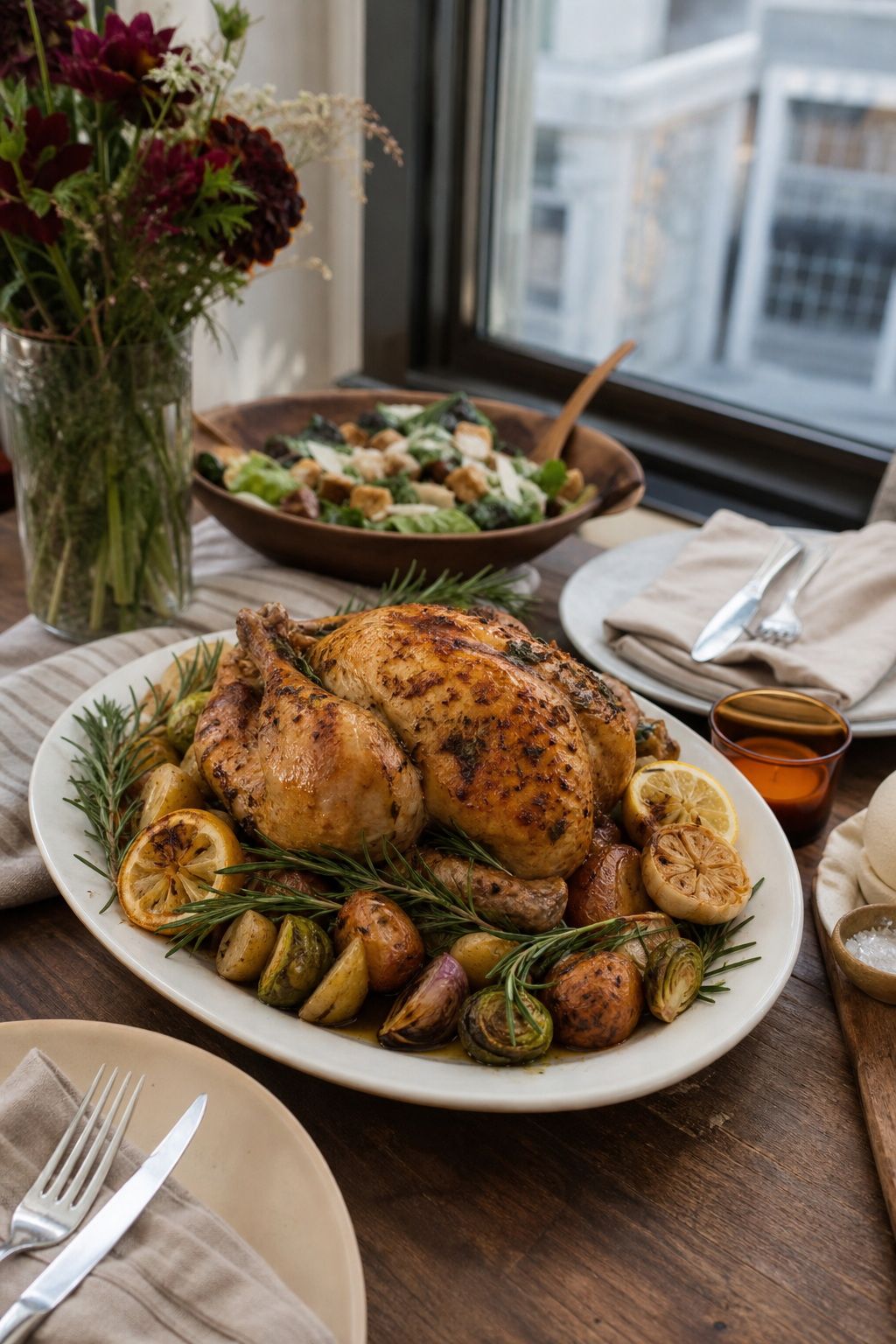 A Show-Stopping Roast Chicken Platter small apartment idea for Top 18 Friendsgiving Dishes to Impress Your Guests.