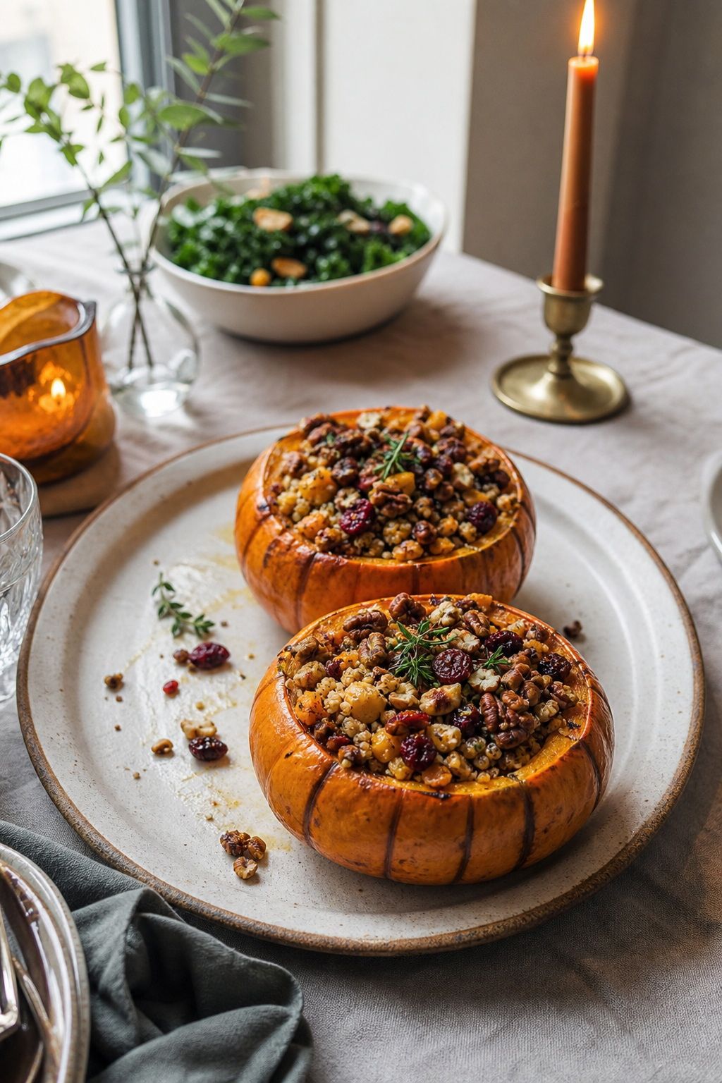 Stuffed Squash or Pumpkin small apartment idea for Top 18 Friendsgiving Dishes to Impress Your Guests.