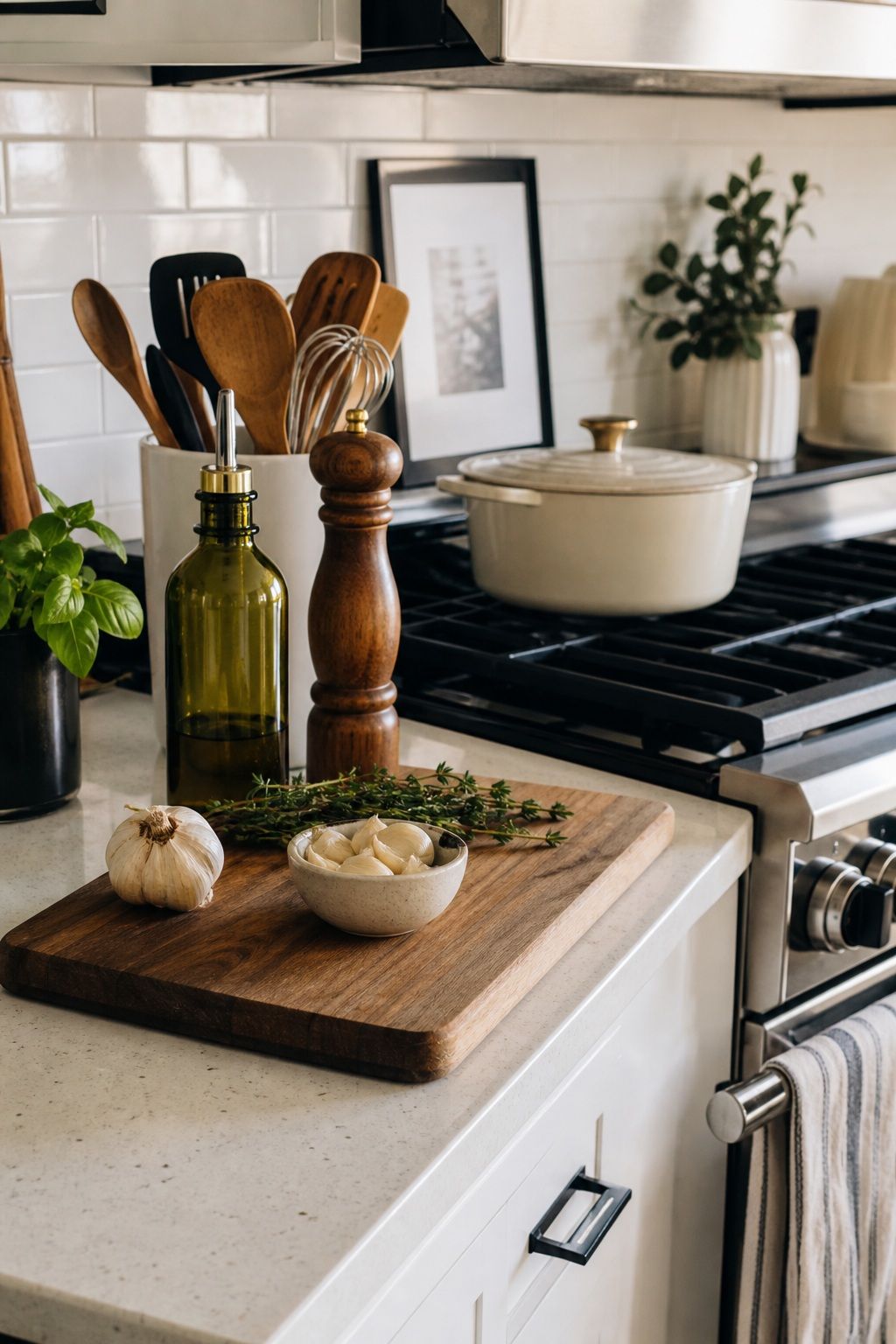 Match the Styling to How You Cook small apartment idea for Top 19 Kitchen Counter Decor Ideas for Small Apartments.