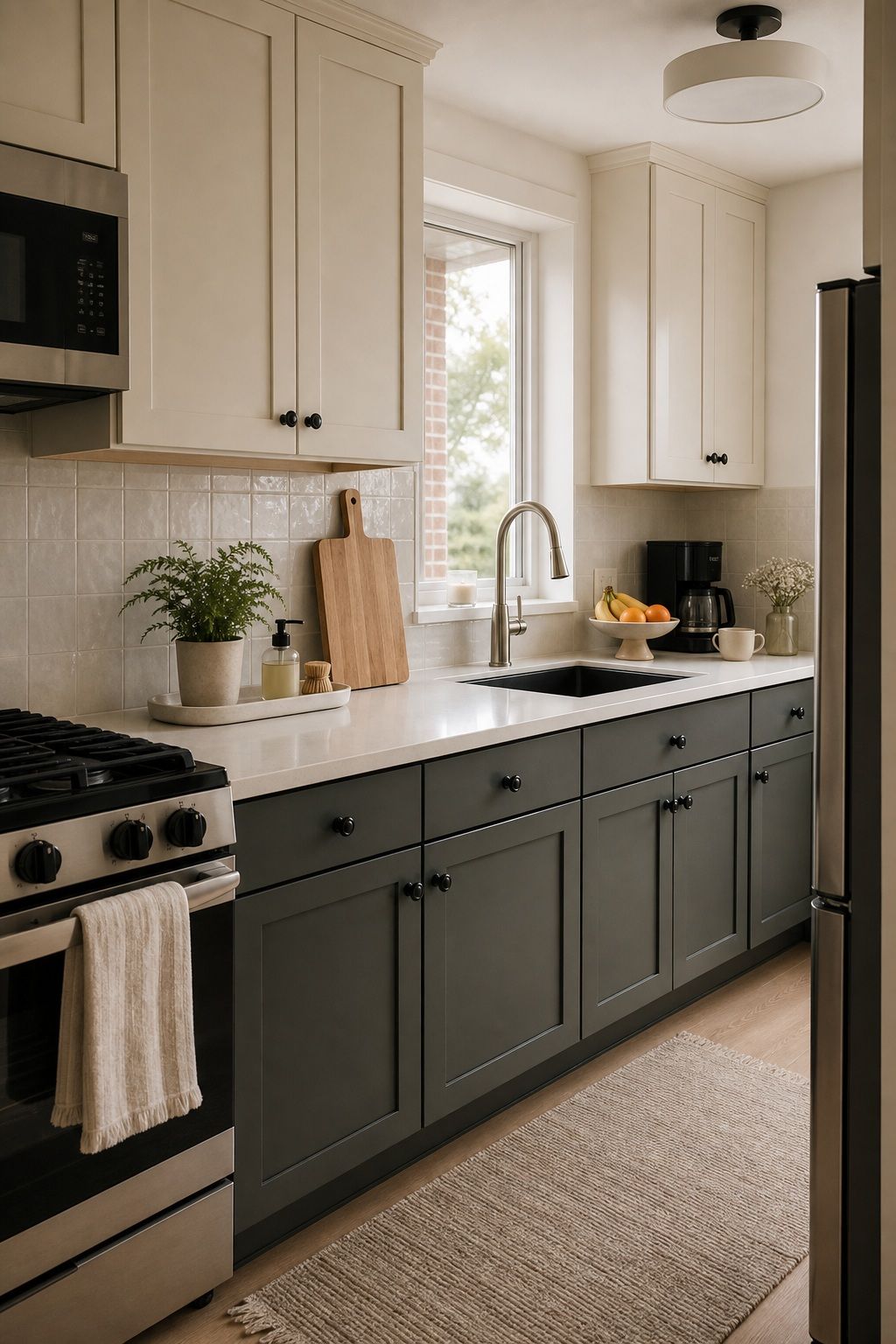 Step Back and Check the Balance small apartment idea for Top 19 Kitchen Counter Decor Ideas for Small Apartments.