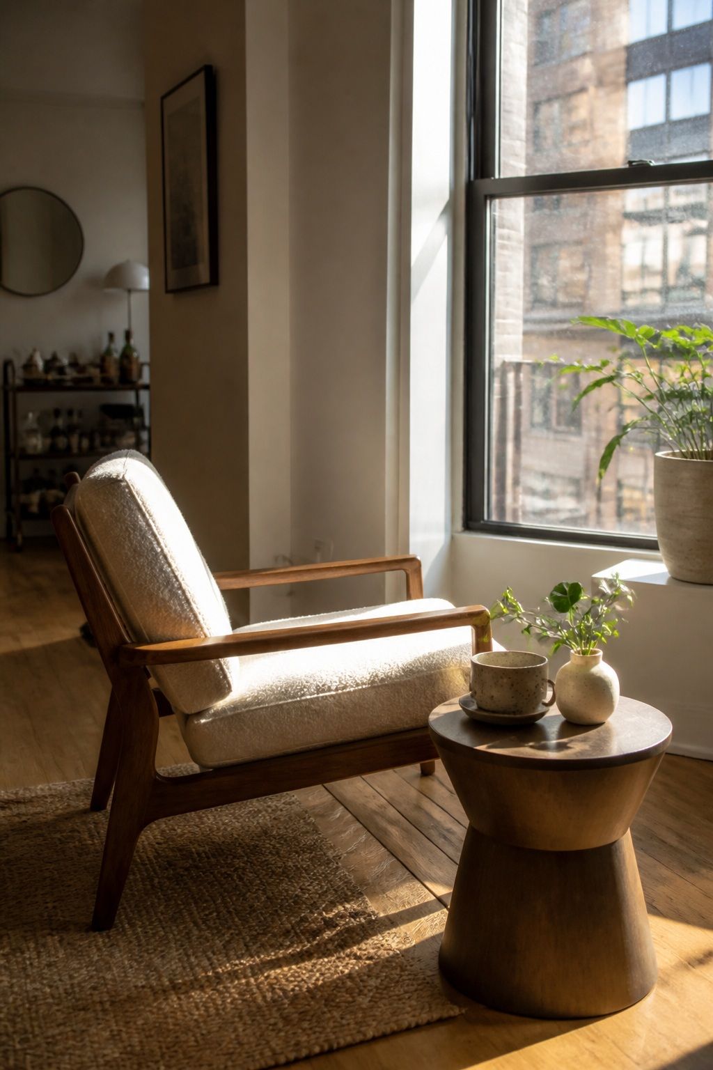 Angle a Chair to Catch the Light small apartment idea for Top 17 Window Corner Decor Ideas for Small Apartments.