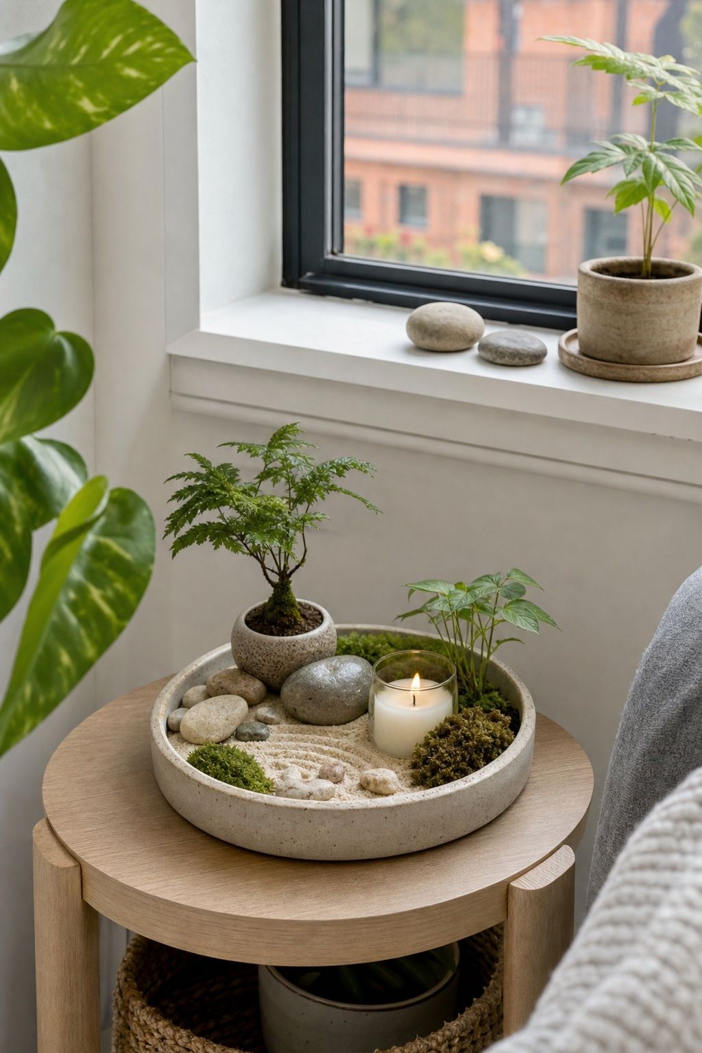 Add a Mini Window Zen Garden small apartment idea for Top 17 Window Corner Decor Ideas for Small Apartments.