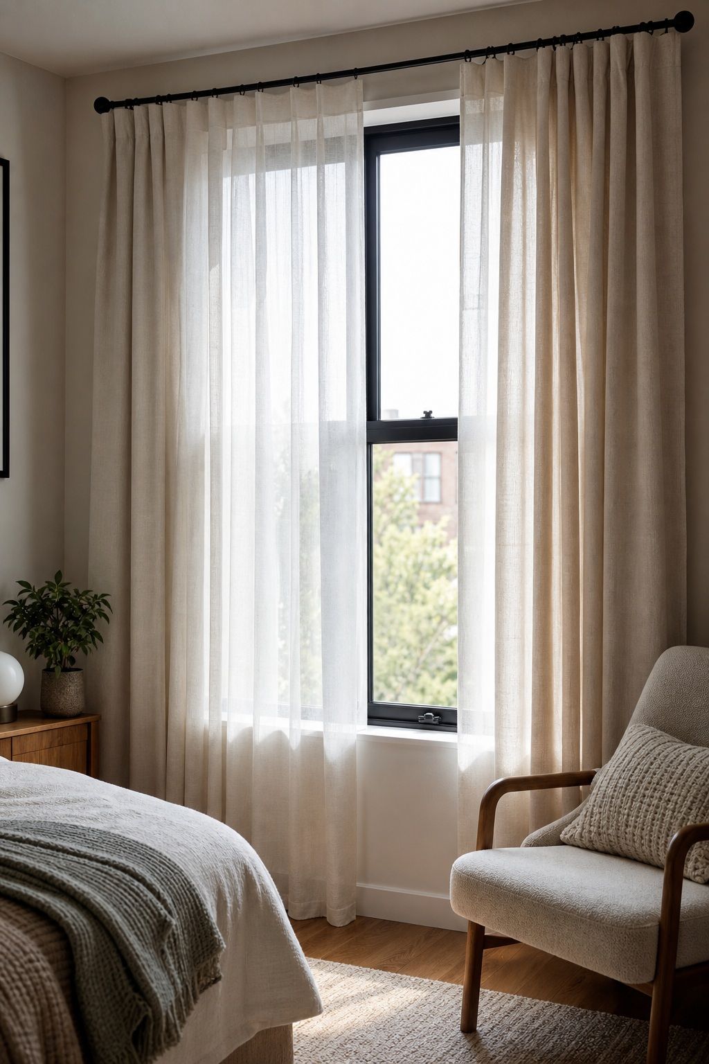 Layer Soft Window Treatments small apartment idea for Top 17 Window Corner Decor Ideas for Small Apartments.