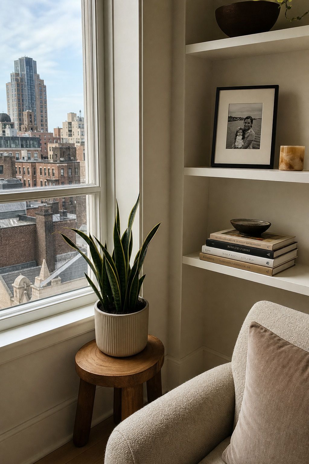 Finish With One Personal, Intentional Touch small apartment idea for Top 17 Window Corner Decor Ideas for Small Apartments.