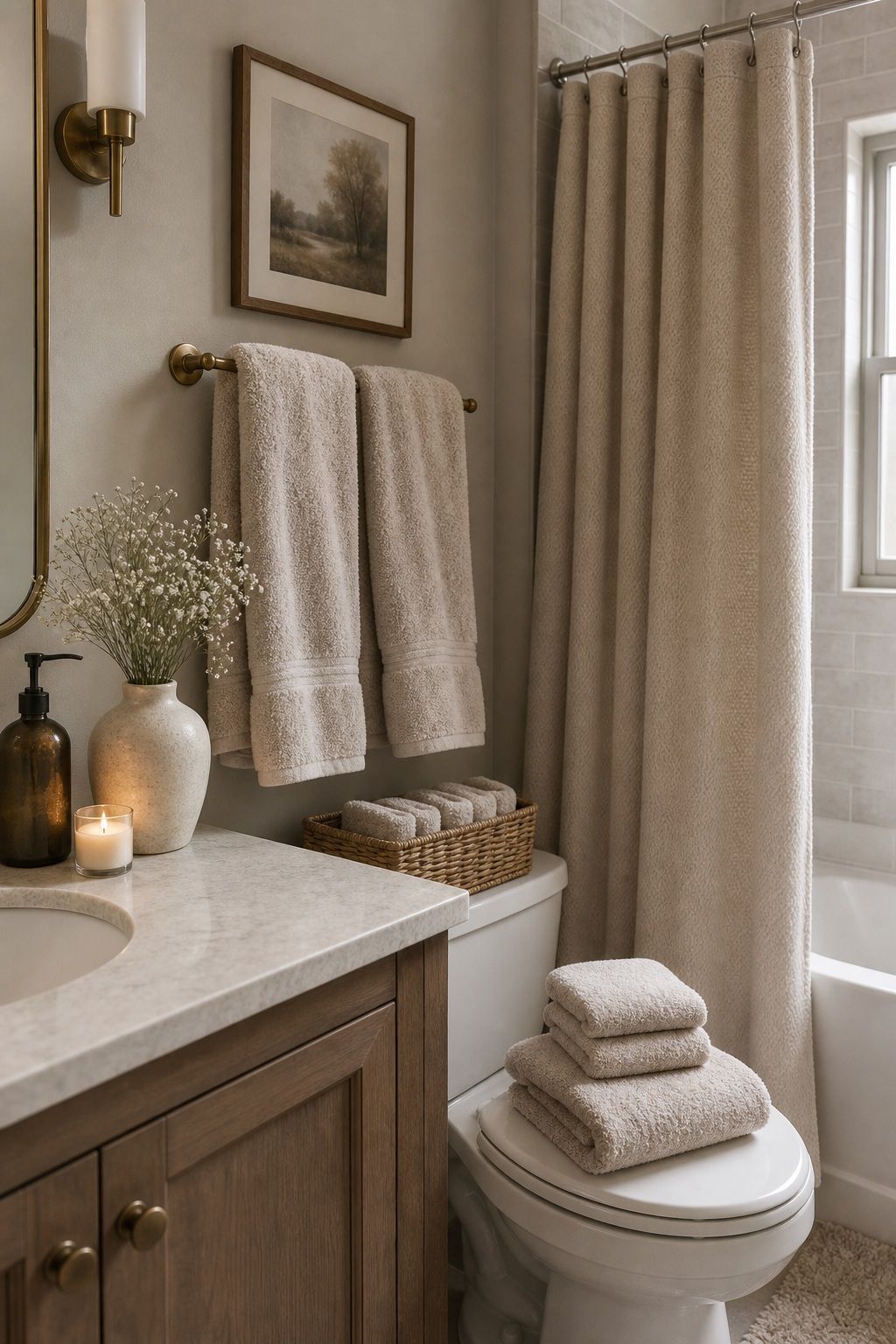 Switch to Genuinely Plush Towels small apartment idea for Top 18 Winter Bathroom Decor Ideas for Small Apartments.