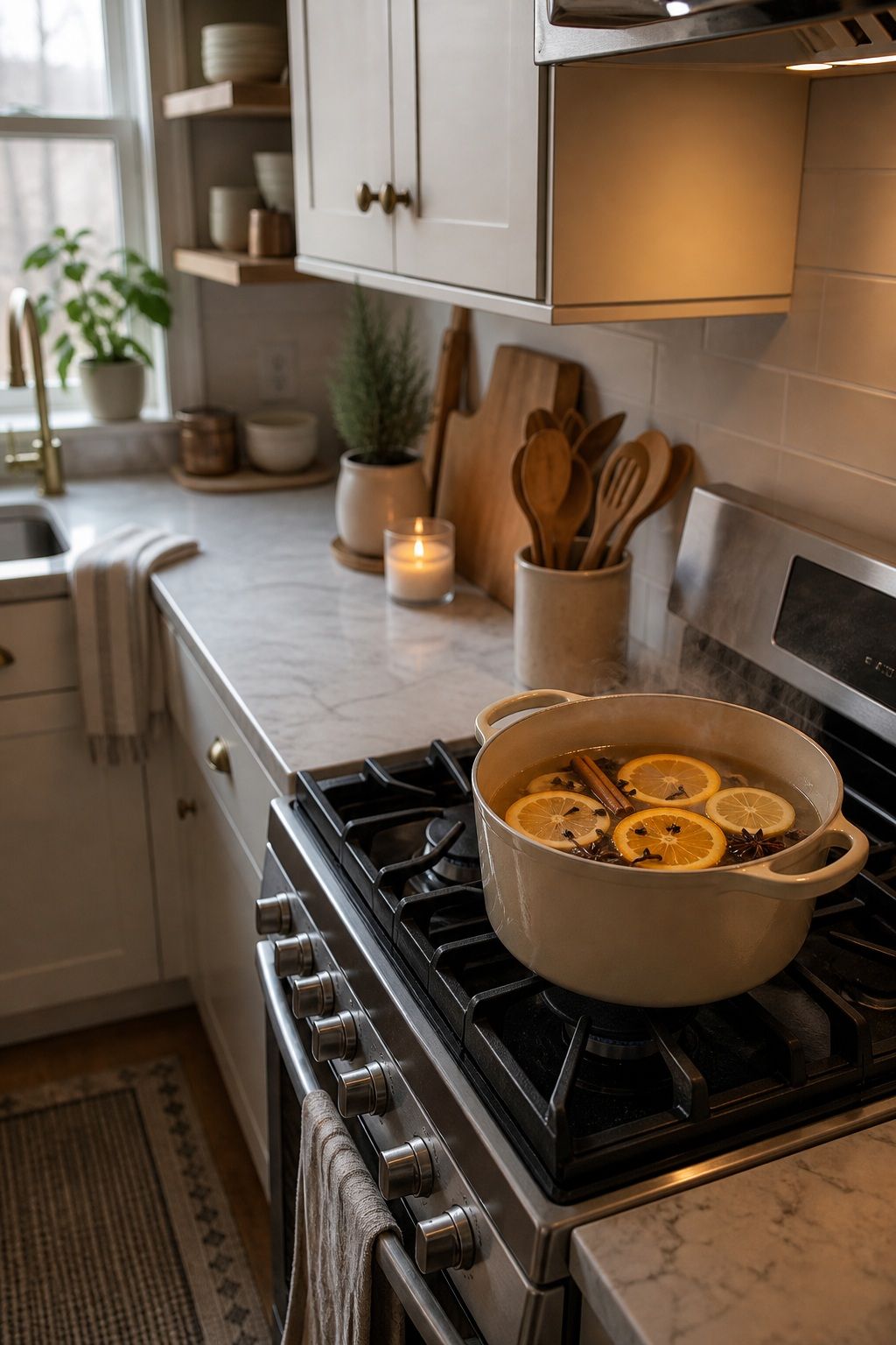 Keep Most of the Kitchen Its Usual Self small apartment idea for Top 18 Winter Kitchen Decor Ideas for Small Apartments.