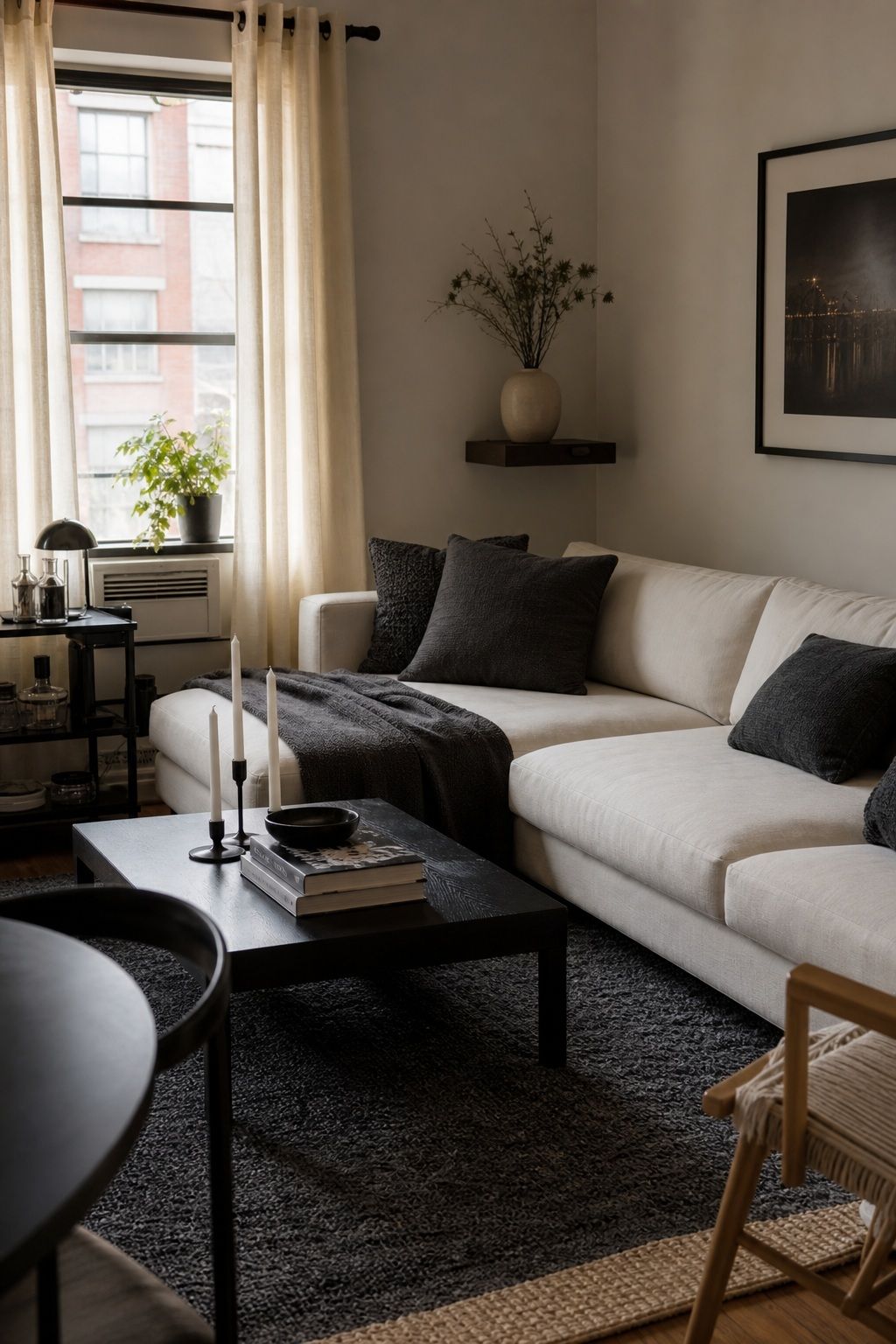 Stick to a Two-Color Neutral Palette small apartment idea for Top 18 Apartment Style Ideas That Make Your Space Feel Intentional.