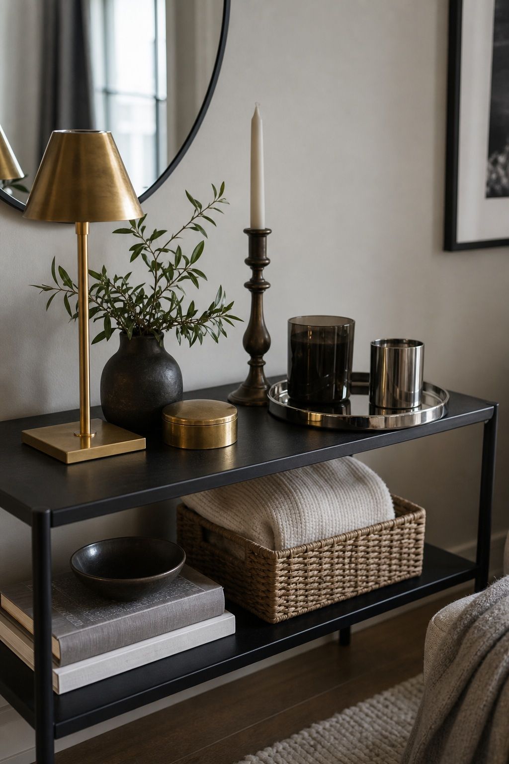 Mix Metal Finishes small apartment idea for Top 18 Apartment Style Ideas That Make Your Space Feel Intentional.