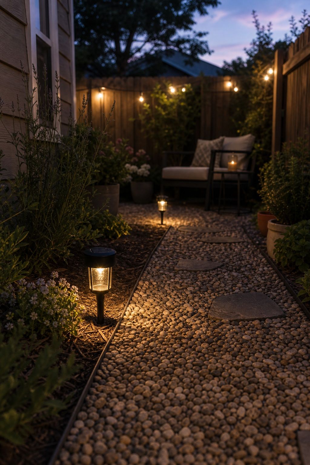 Use Solar Path Lights Sparingly small apartment idea for Top 16 Cheap Backyard Ideas That Actually Look Expensive.
