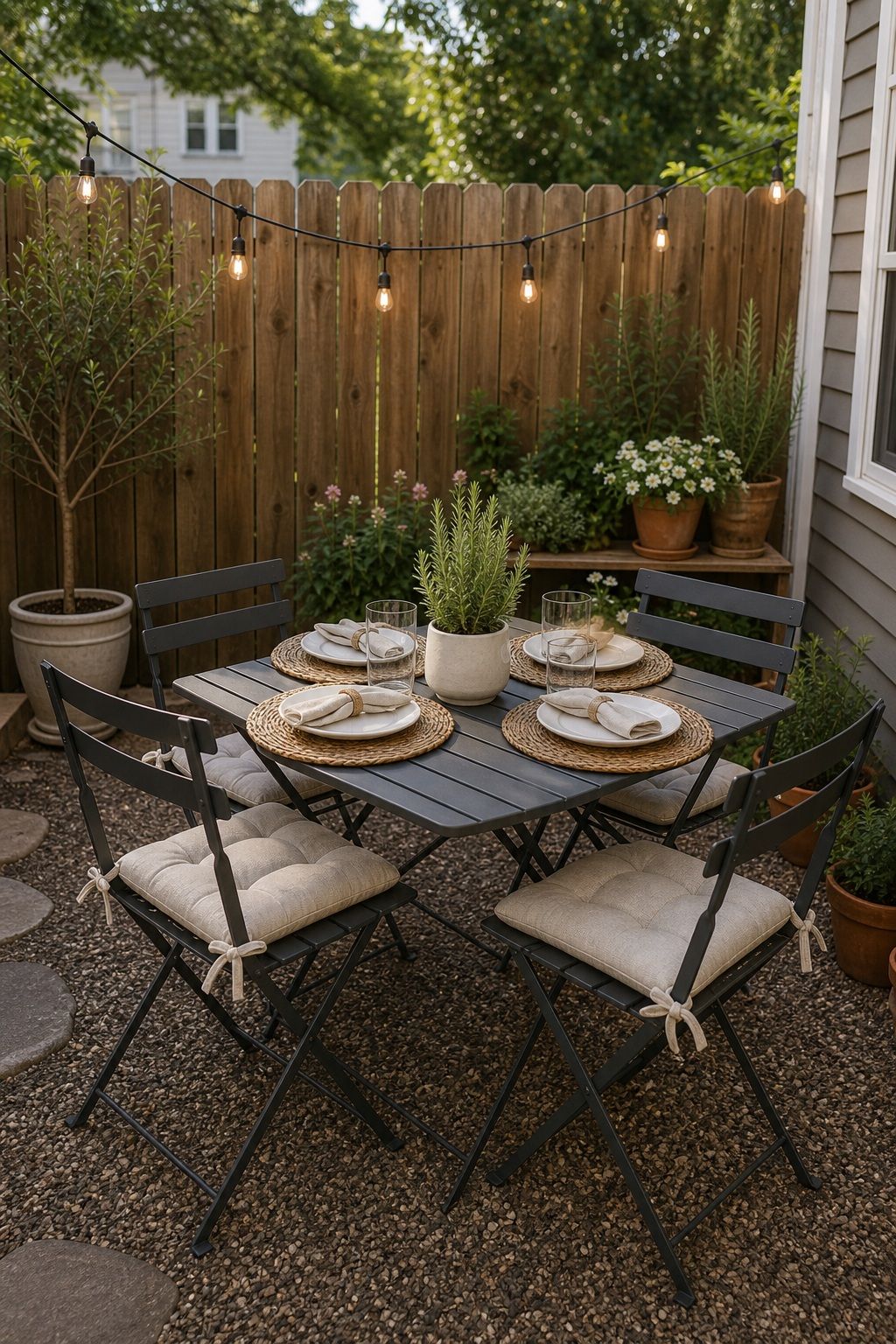 Create a Budget Dining Corner small apartment idea for Top 16 Cheap Backyard Ideas That Actually Look Expensive.