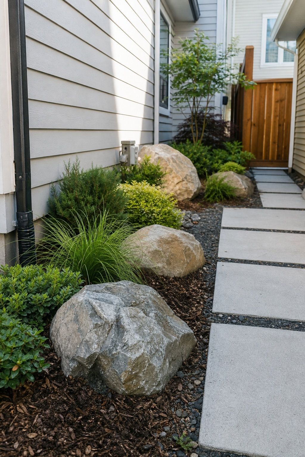 Scale the Rocks to the Space small apartment idea for Top 17 Landscaping With Large Rocks Ideas That Actually Look Natural.