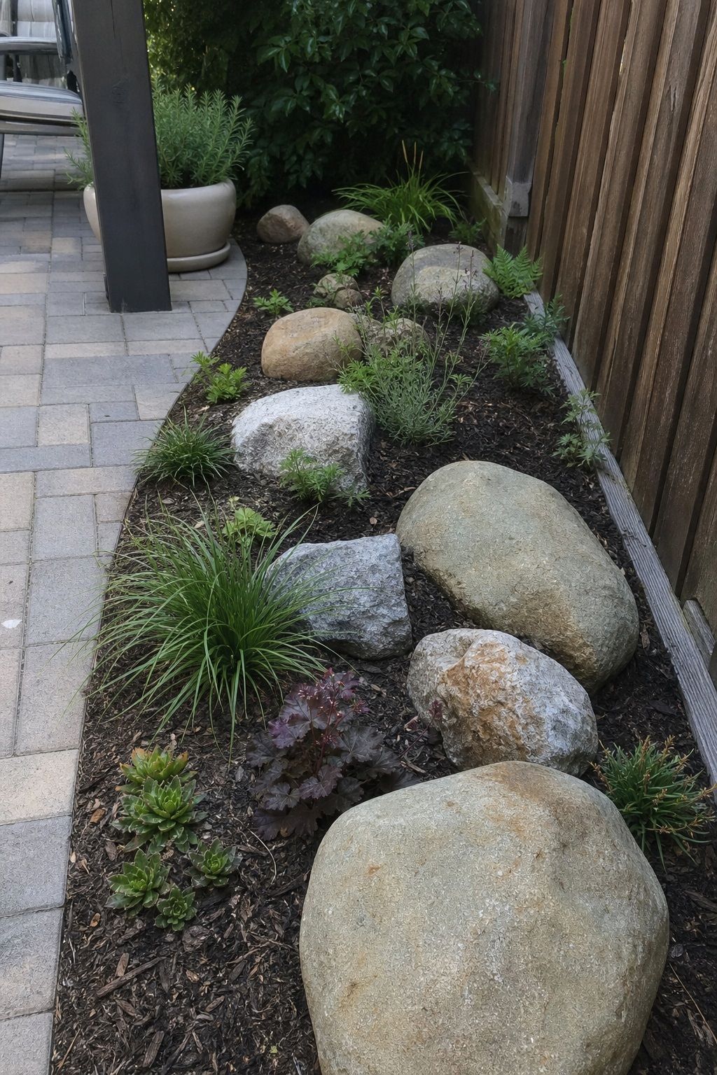 Group Stones in Random Clusters small apartment idea for Top 17 Landscaping With Large Rocks Ideas That Actually Look Natural.
