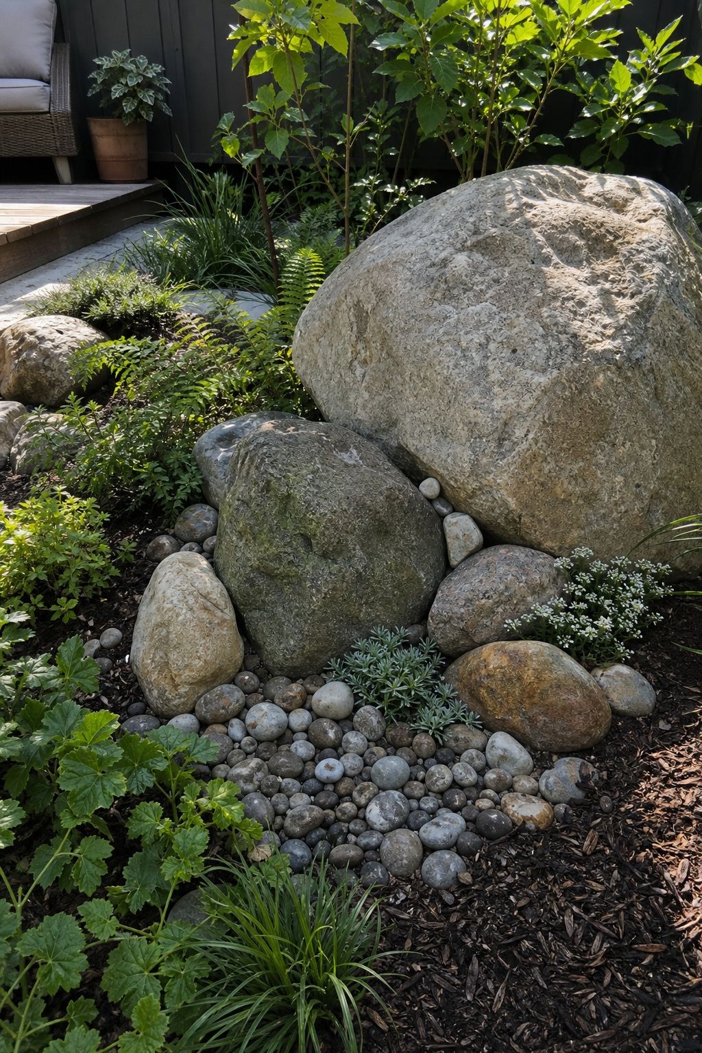 Vary the Size Within Every Cluster small apartment idea for Top 17 Landscaping With Large Rocks Ideas That Actually Look Natural.