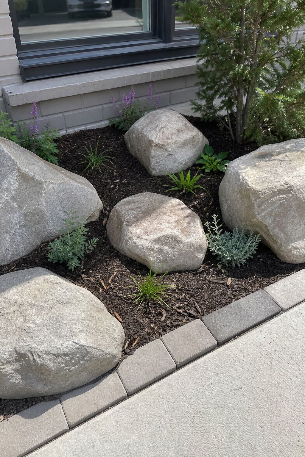 Leave Planting Gaps Between Rocks small apartment idea for Top 17 Landscaping With Large Rocks Ideas That Actually Look Natural.