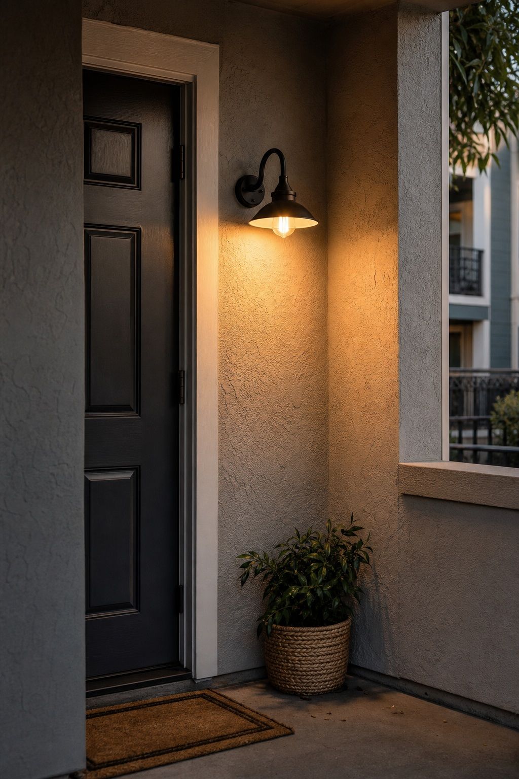 Use Warm Porch Lighting small apartment idea for Top 16 Small Front Porch Ideas to Transform Your Entrance.