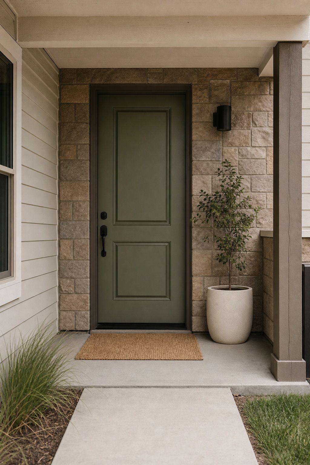 Keep the Palette Tight small apartment idea for Top 16 Small Front Porch Ideas to Transform Your Entrance.