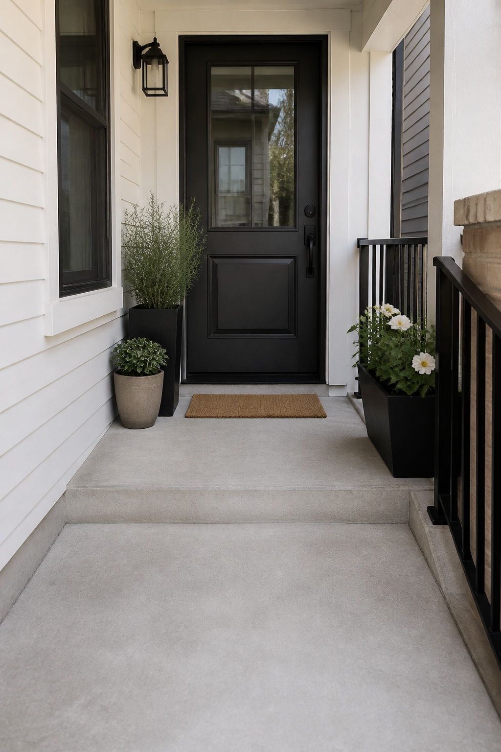 Leave the Walking Path Clear small apartment idea for Top 16 Small Front Porch Ideas to Transform Your Entrance.