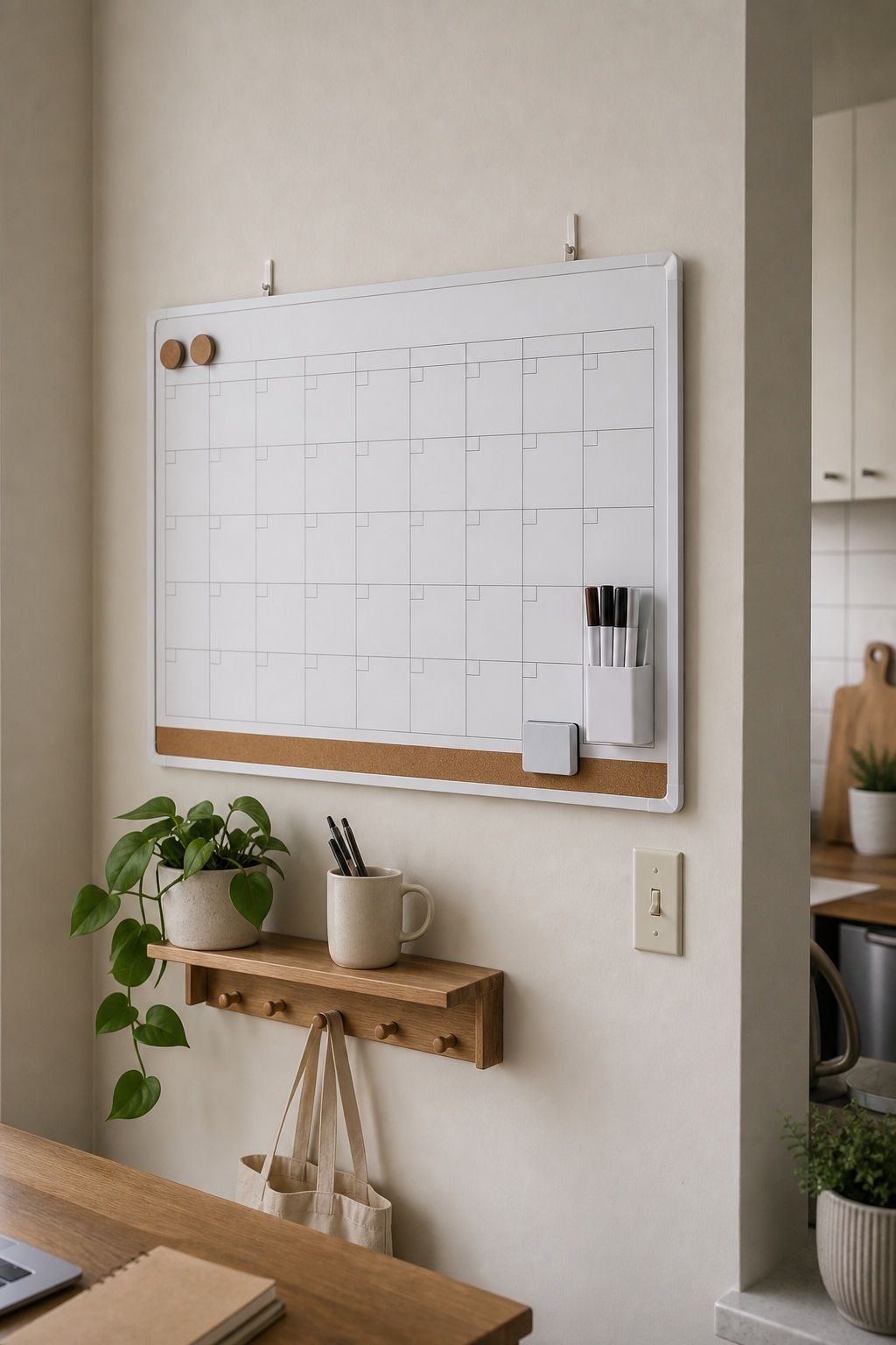 Undated Monthly Wall Calendar with Whiteboard small apartment idea for 20 Home Organization Essentials From Amazon That Make Every Room Feel Calmer.