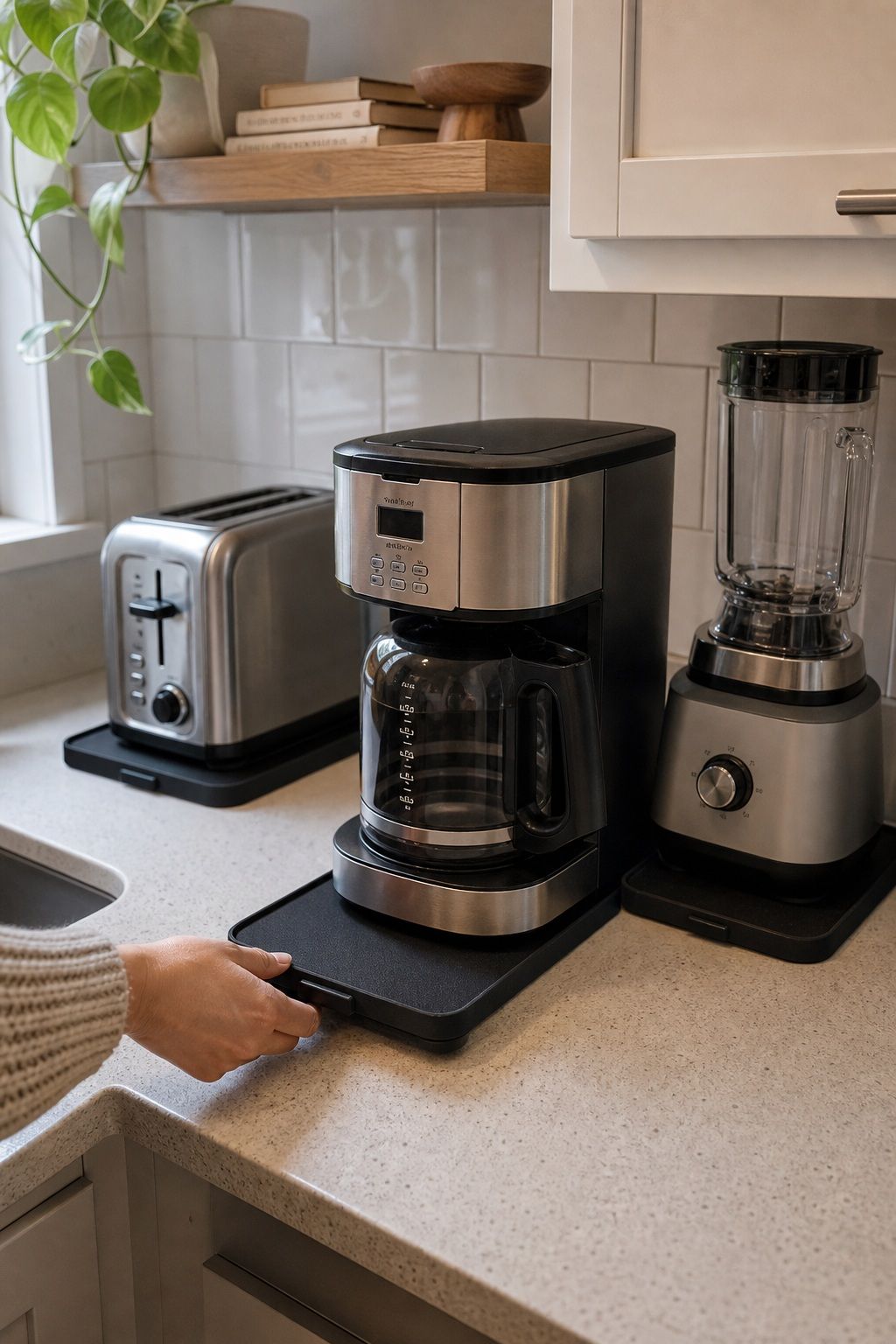 Heavy-Duty Kitchen Appliance Slider Mats small apartment idea for 20 Home Organization Essentials From Amazon That Make Every Room Feel Calmer.