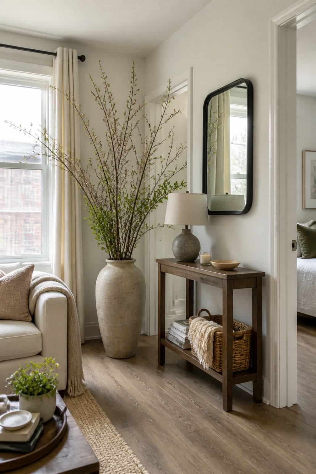 Add Branches and Greenery for Height small apartment idea for Top 17 Easter Home Decor Ideas for Small Apartments.